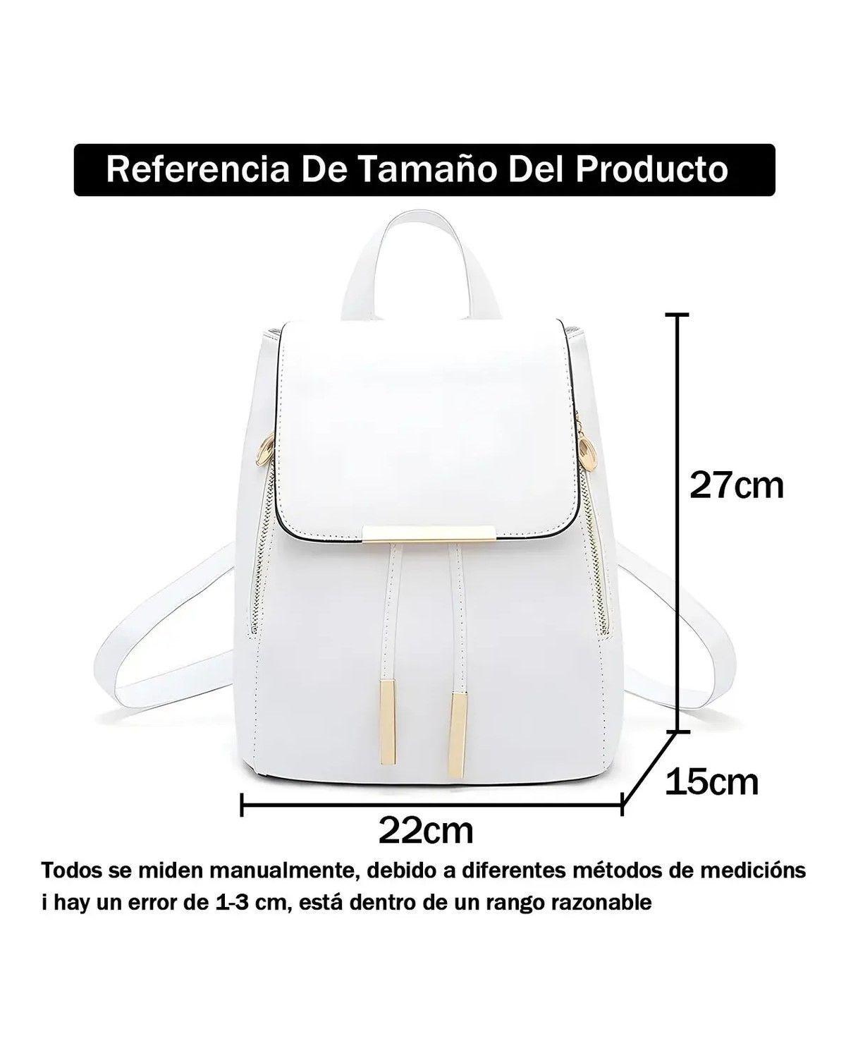 Mochila Mujer Bolsa Con Metalica Moda Impermeable Casual-2