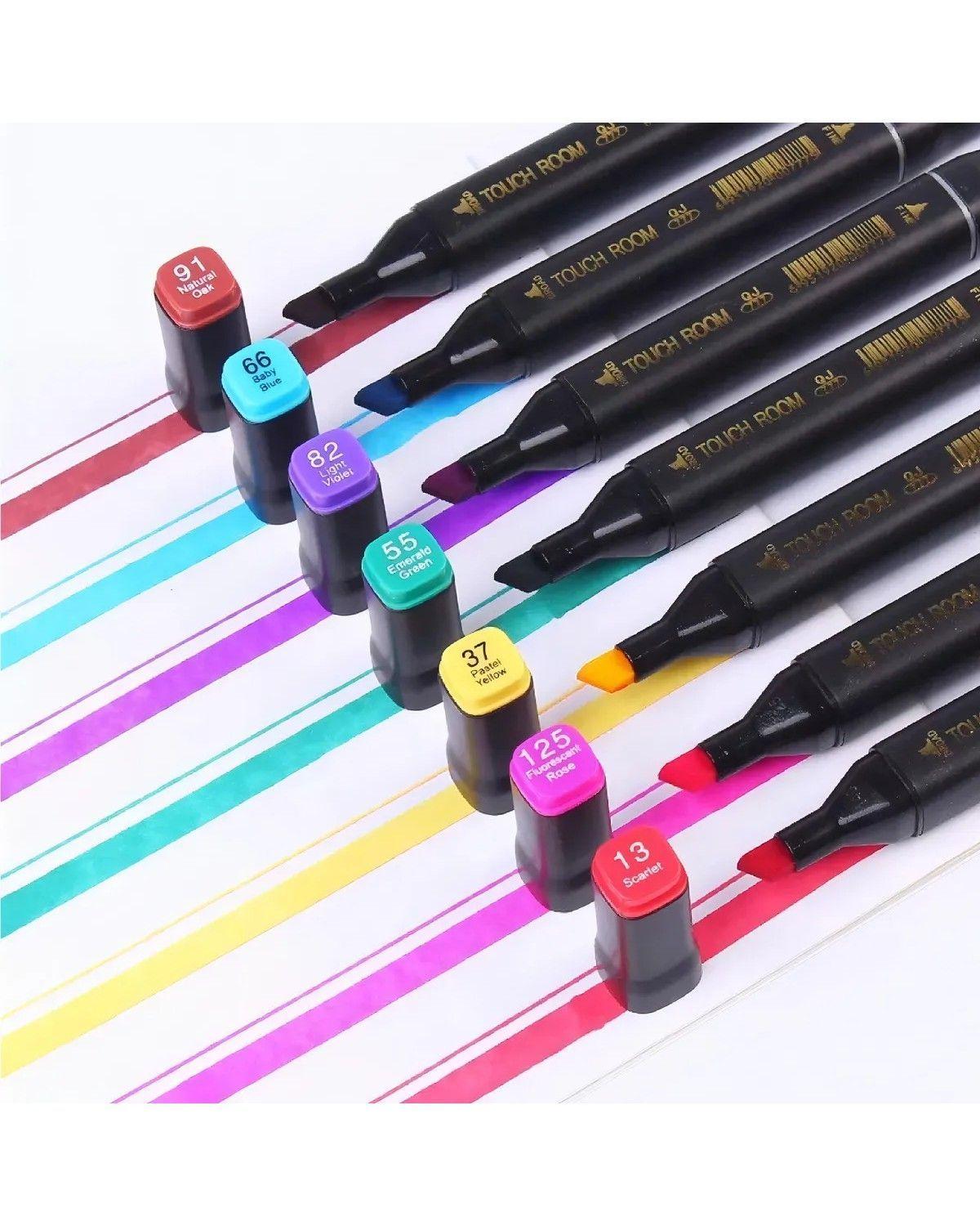 Set Marcadores Doble Punta 168pz Lapices Colores Plumones-3