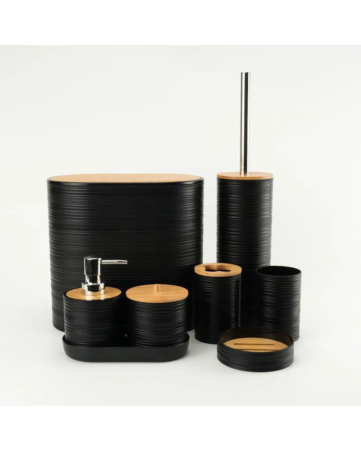 Set Juego De Baño 8 Piezas Bambú Lavado Y Almacenamiento-0