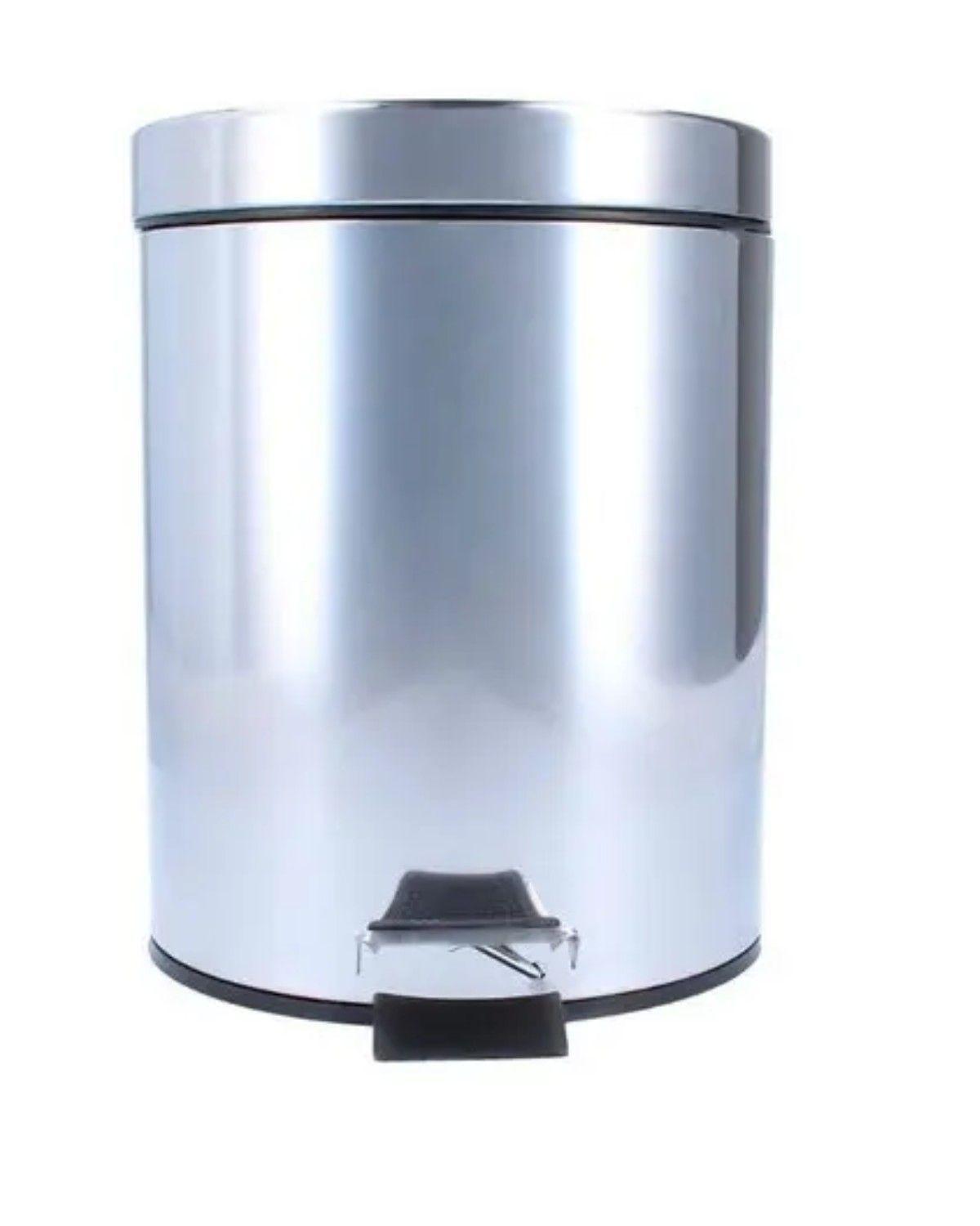 Basurero Papelero Pedal 12 Lts Acero Inoxidable-1