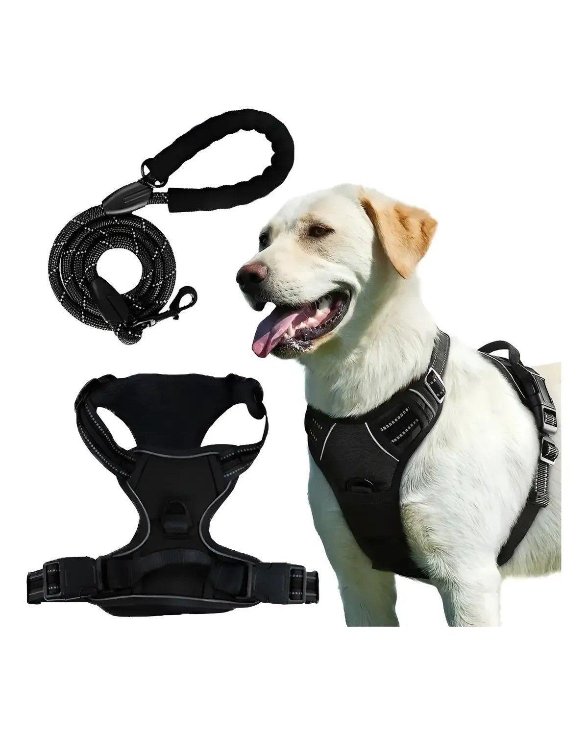 Pechera Para Perro Arnés Ajustable Reflectantes Con Correas-0