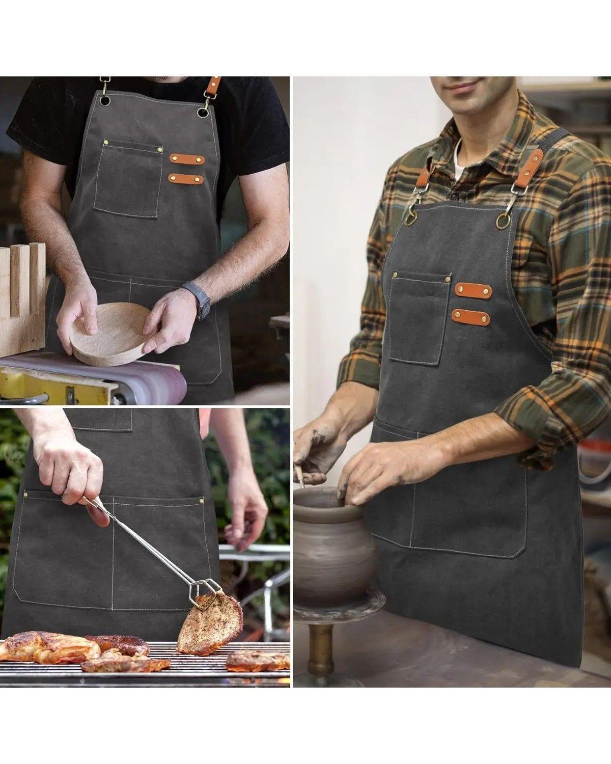 Pechera Delantal Cocina, Barbacoa, Parrilla Premium, Peluque-1