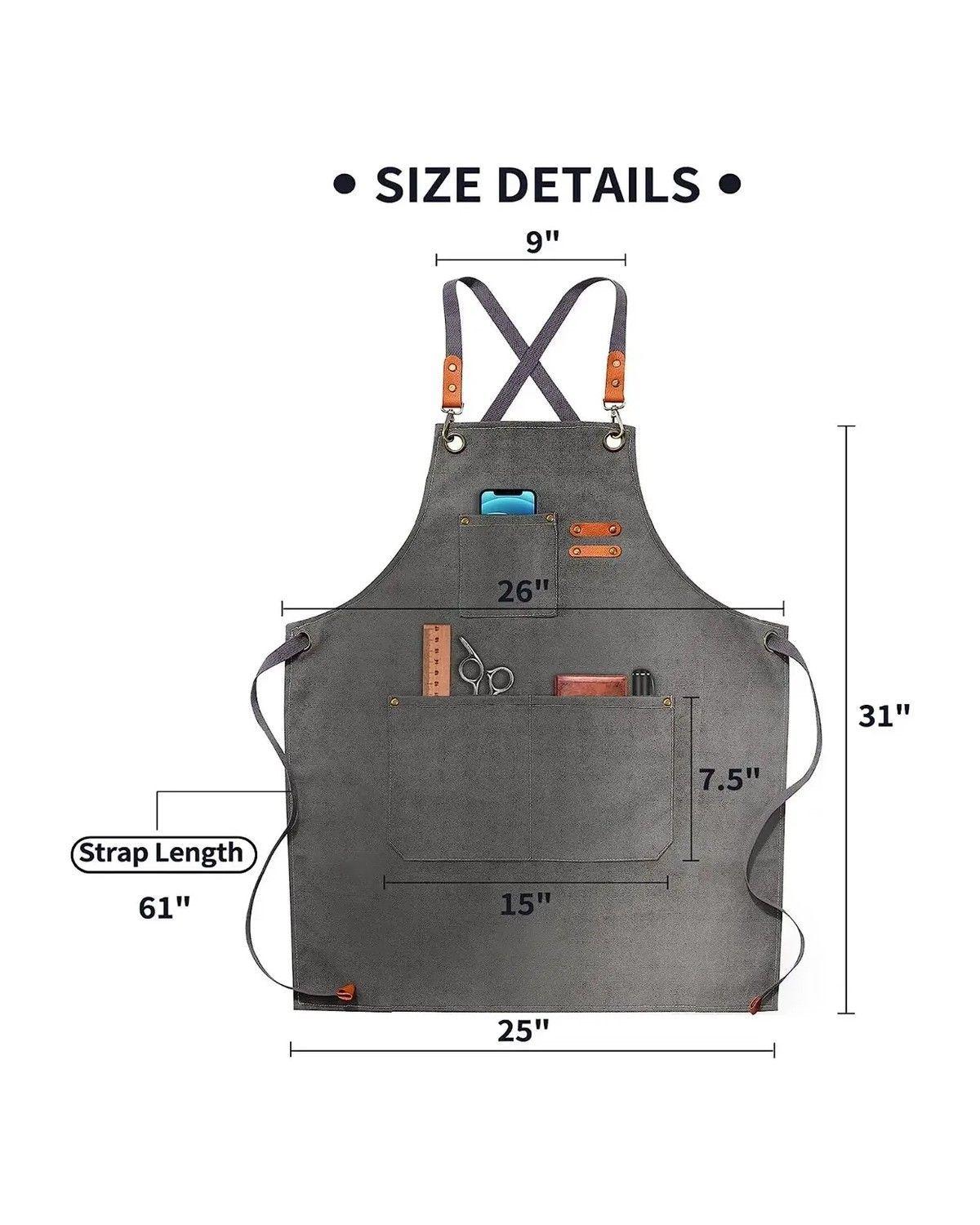 Pechera Delantal Cocina, Barbacoa, Parrilla Premium, Peluque-3