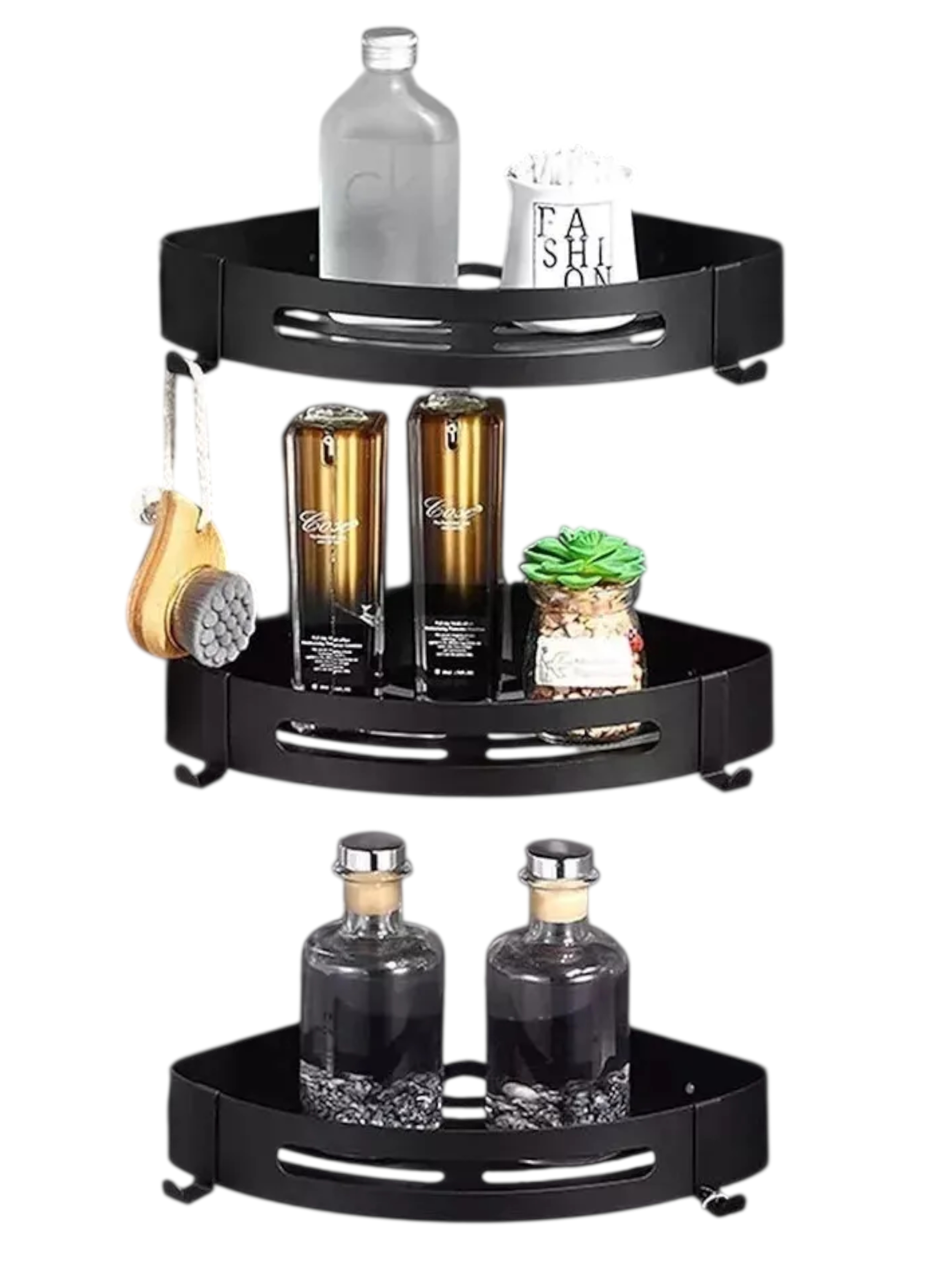 Organizadores para duchas repisas 3pcs negro-2