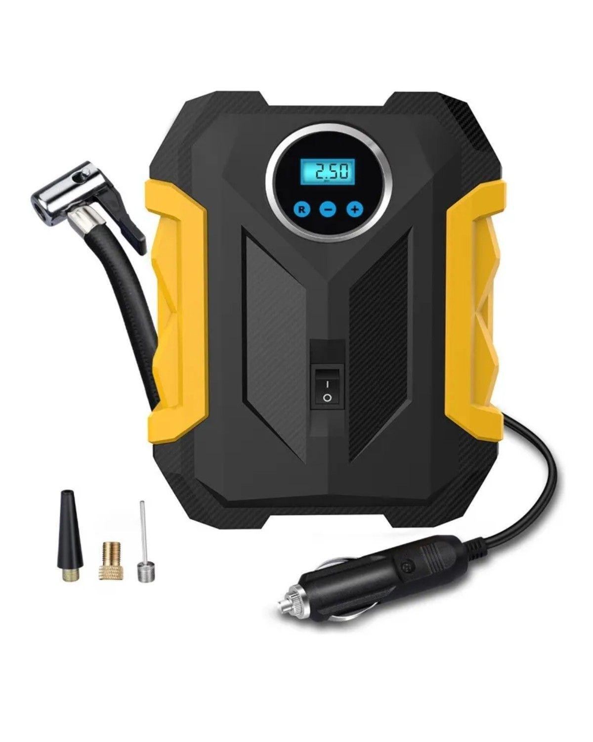 Compresor De Aire Portátil Digital Todo Neumático Color Negro-0