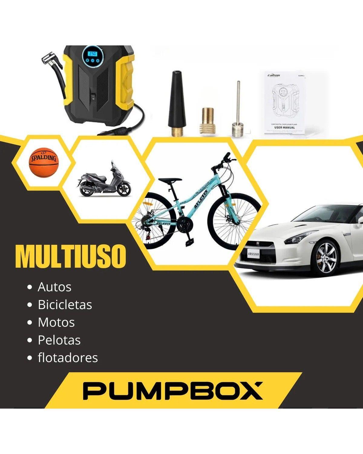 Compresor De Aire Portátil Digital Todo Neumático Color Negro-3