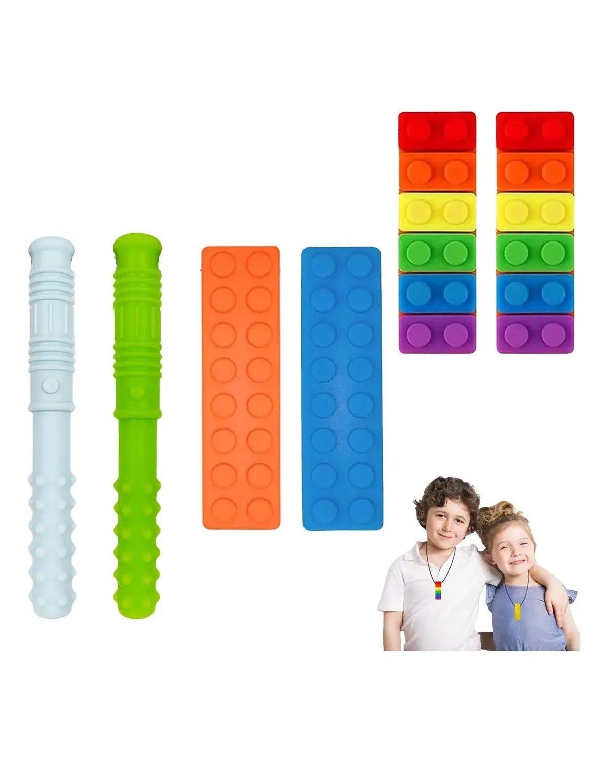 6 Pcs Collar Sensorial Mordedor Atencional Autismo Tea Tdah-0