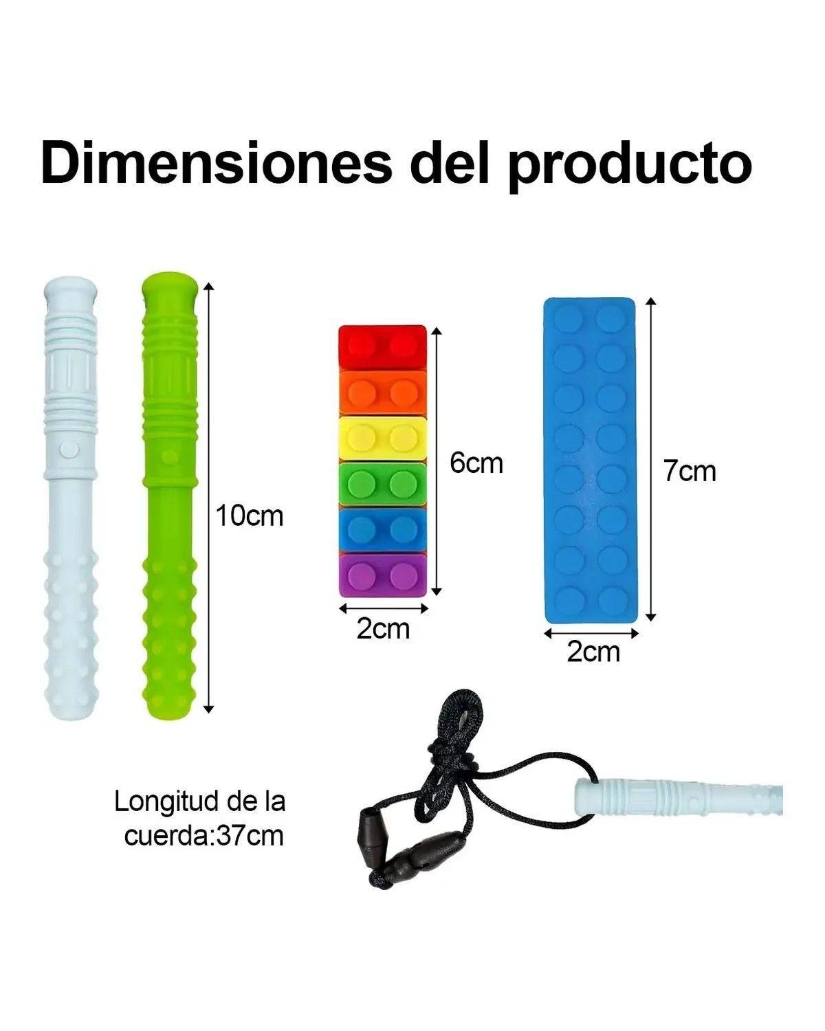 6 Pcs Collar Sensorial Mordedor Atencional Autismo Tea Tdah-1