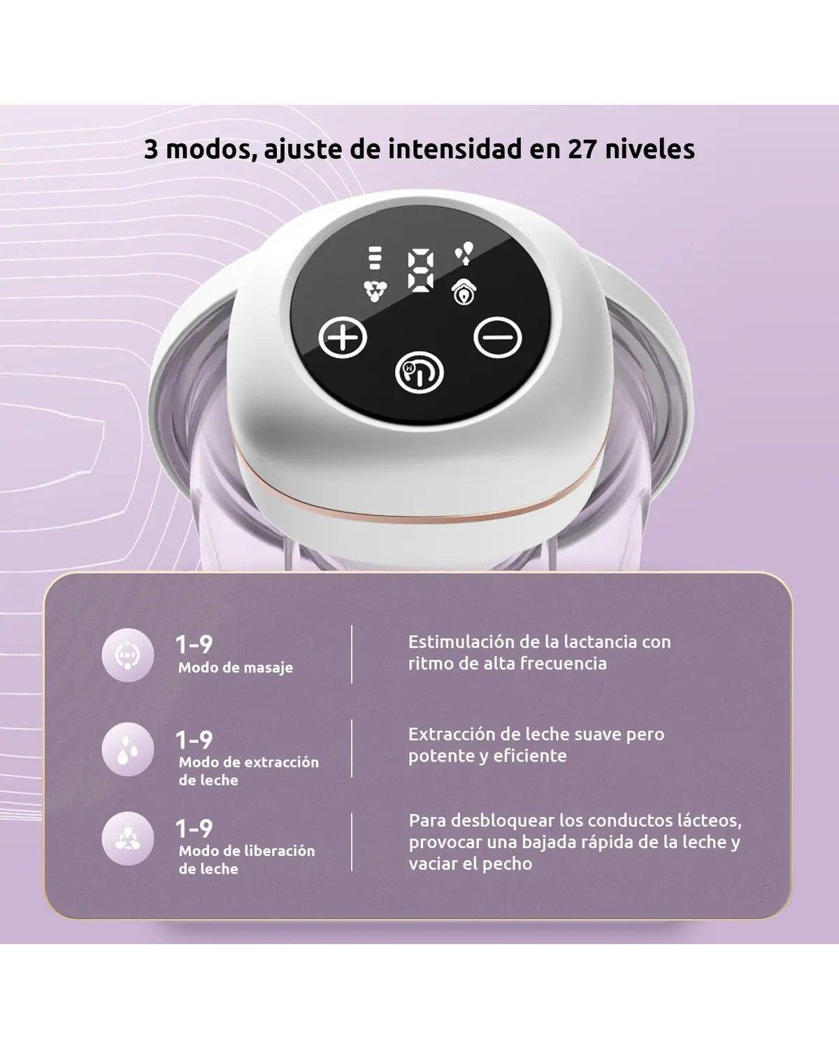 Extractor de leche eléctrico portátil manos libres, compacto y de fácil-1