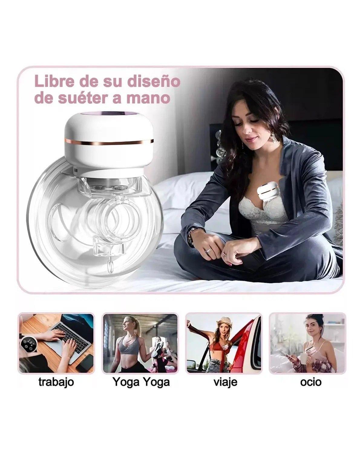 Extractor de leche eléctrico portátil manos libres, compacto y de fácil-3