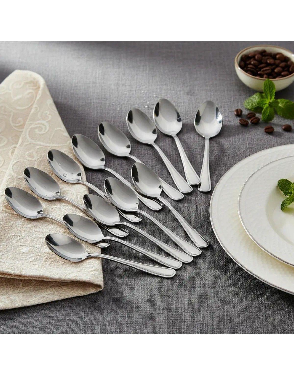 Pack 12 Cucharas Te Cafe Postre Cocina Acero Inoxidable-3