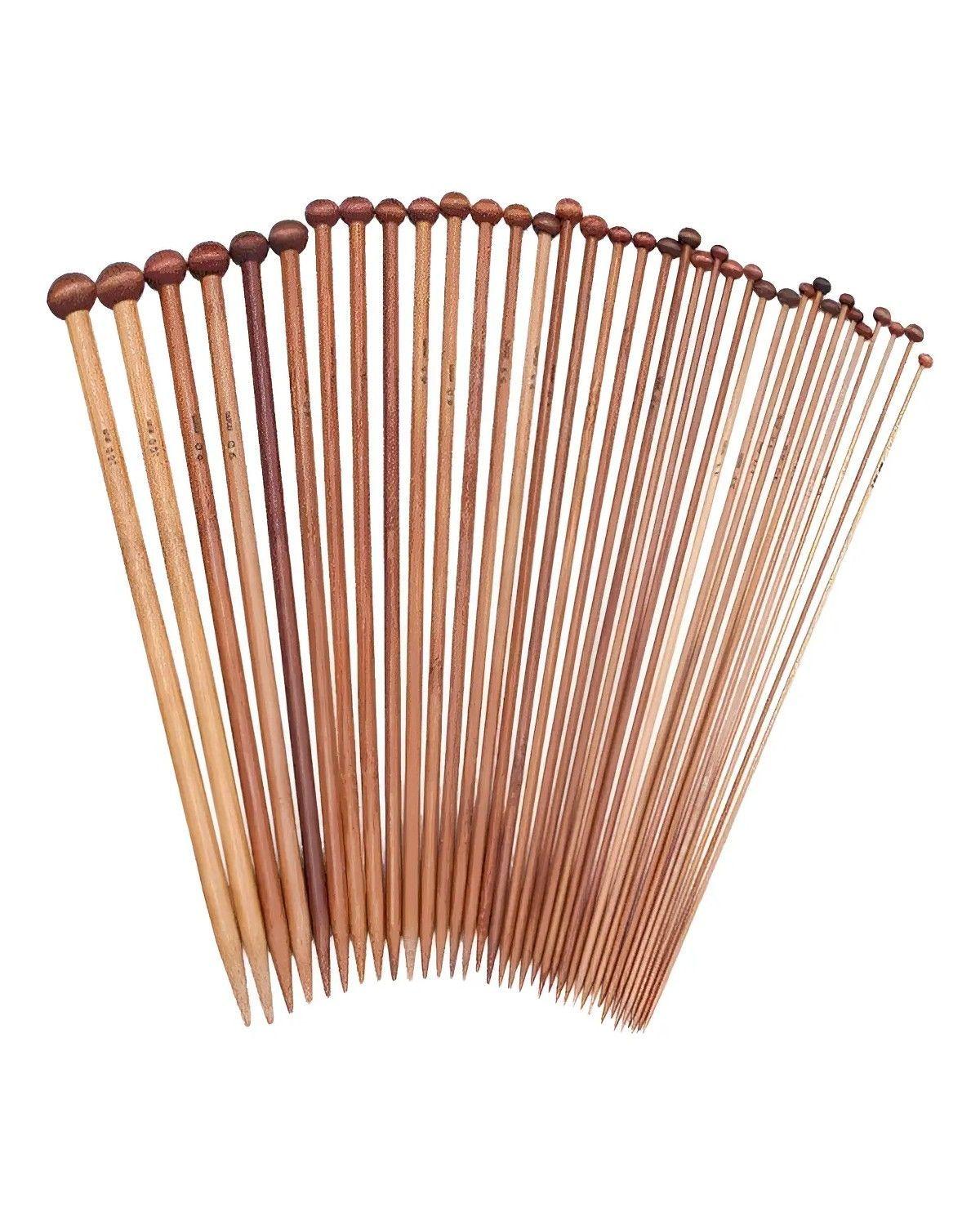 Set Palillos Para Tejer De Bambú, 2mm A 10mm (18 Tamaños)-3