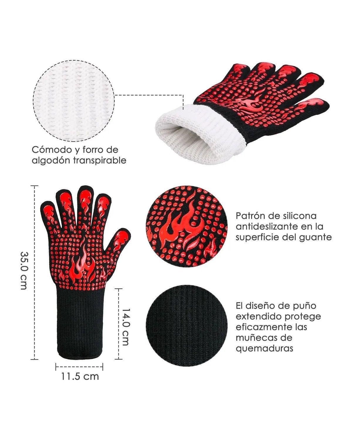 Guantes Alta Temperatura Cocina Hornos Asado Parrilla 800°c-2