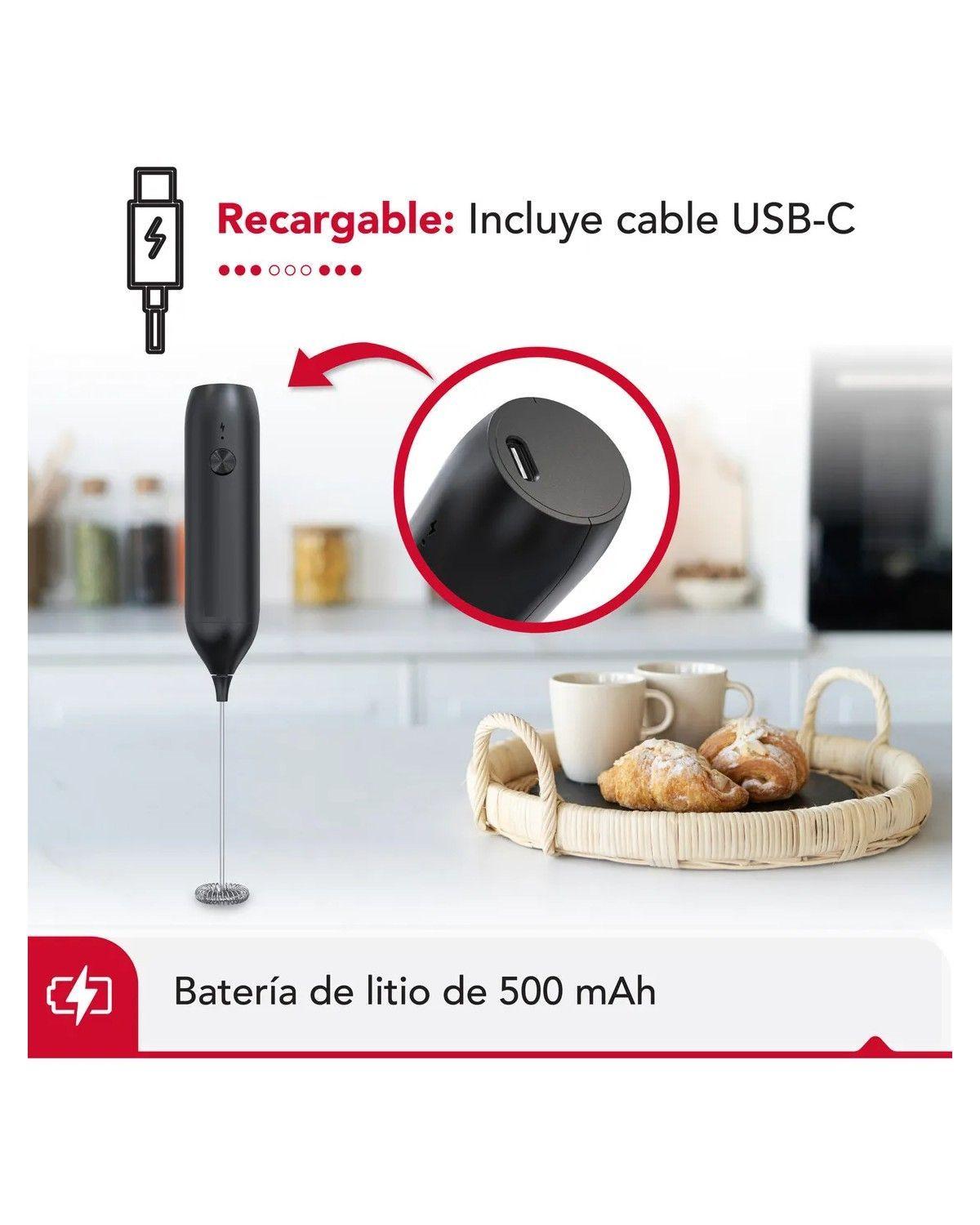 Espumador De Leche Color Negro-4