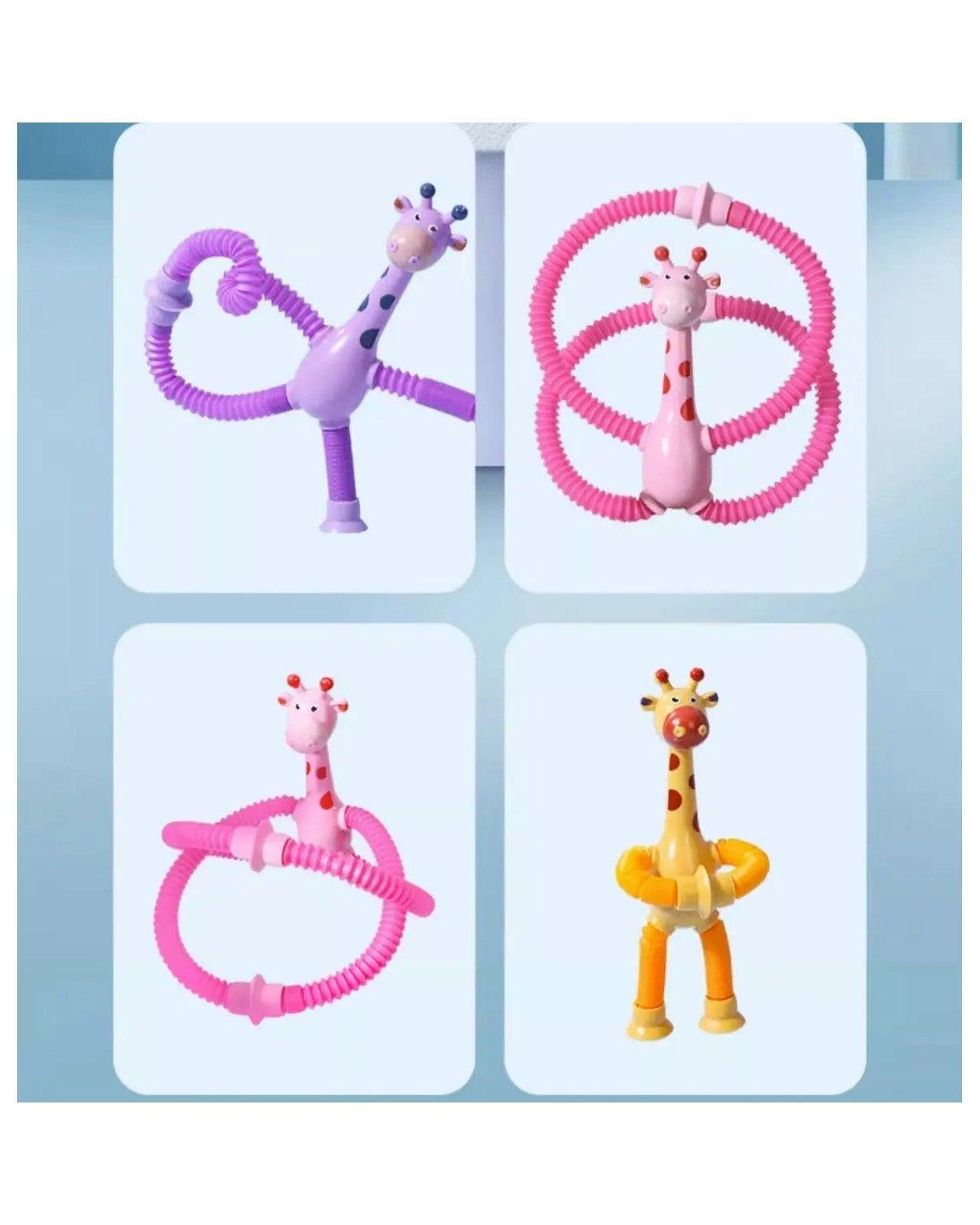 10 Jirafas Tubos Pop Con Ventosa Sensorial Para Niños-4