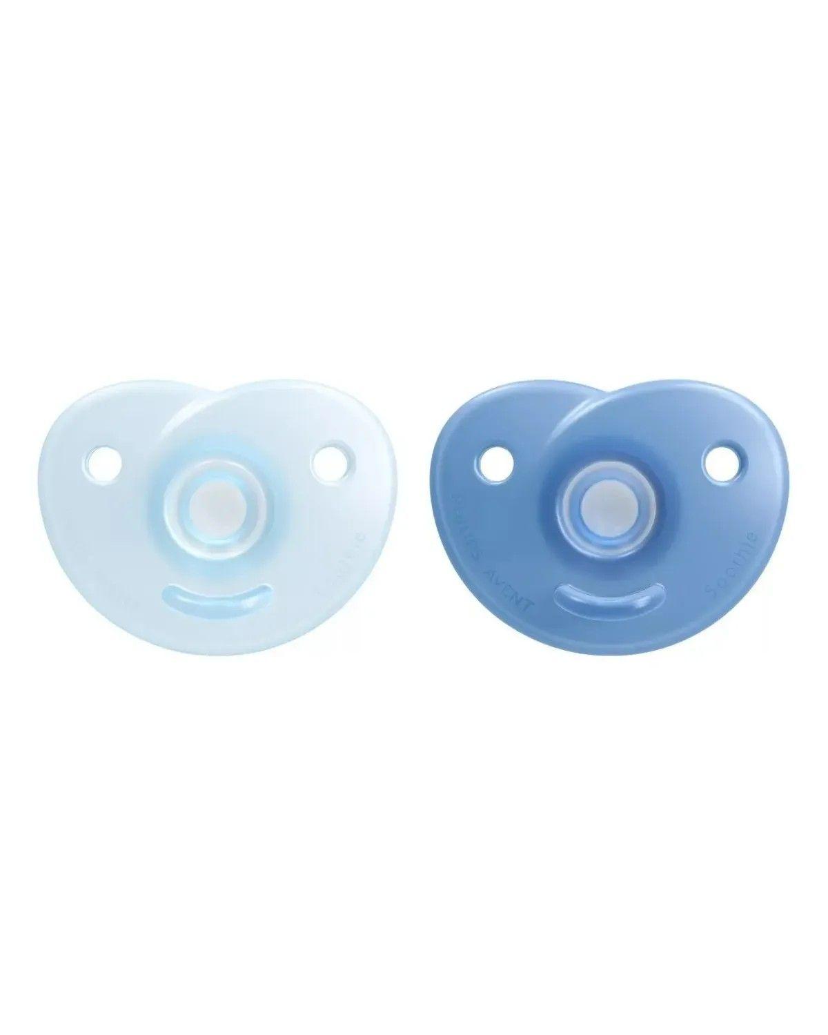 Chupete 0-6m 2unds Azul Y Azul Claro-0