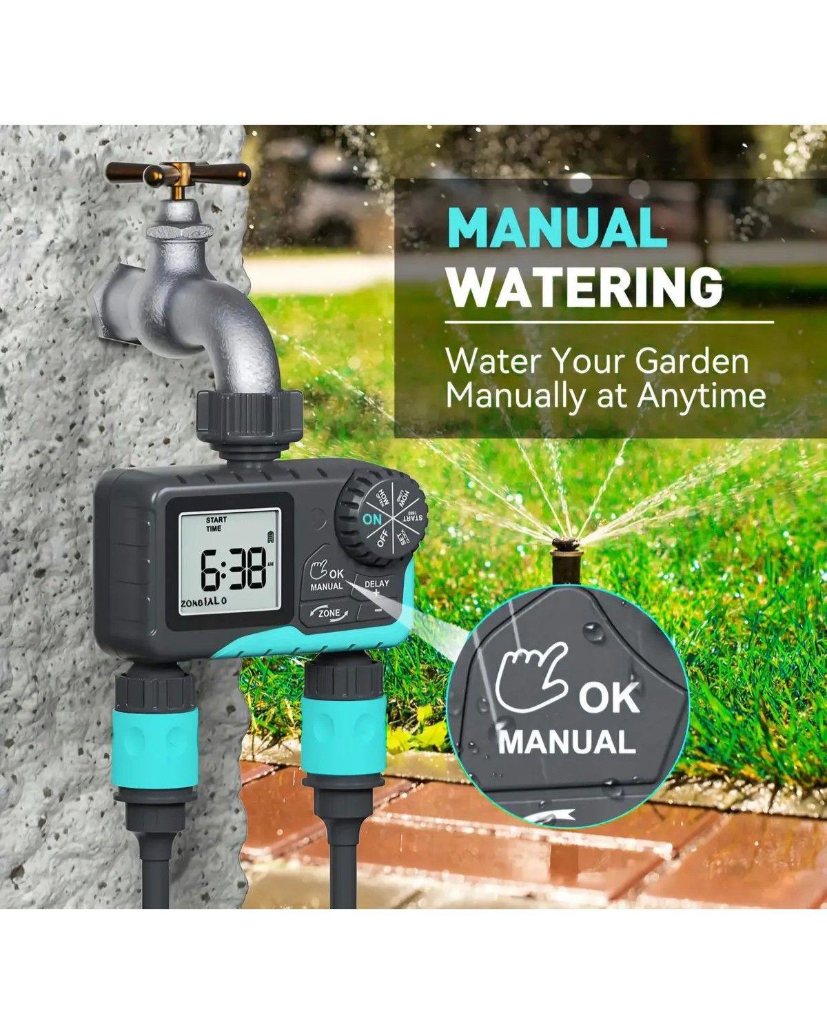 Programador Riego Automatico Controlador Digital 2 Zonas-4