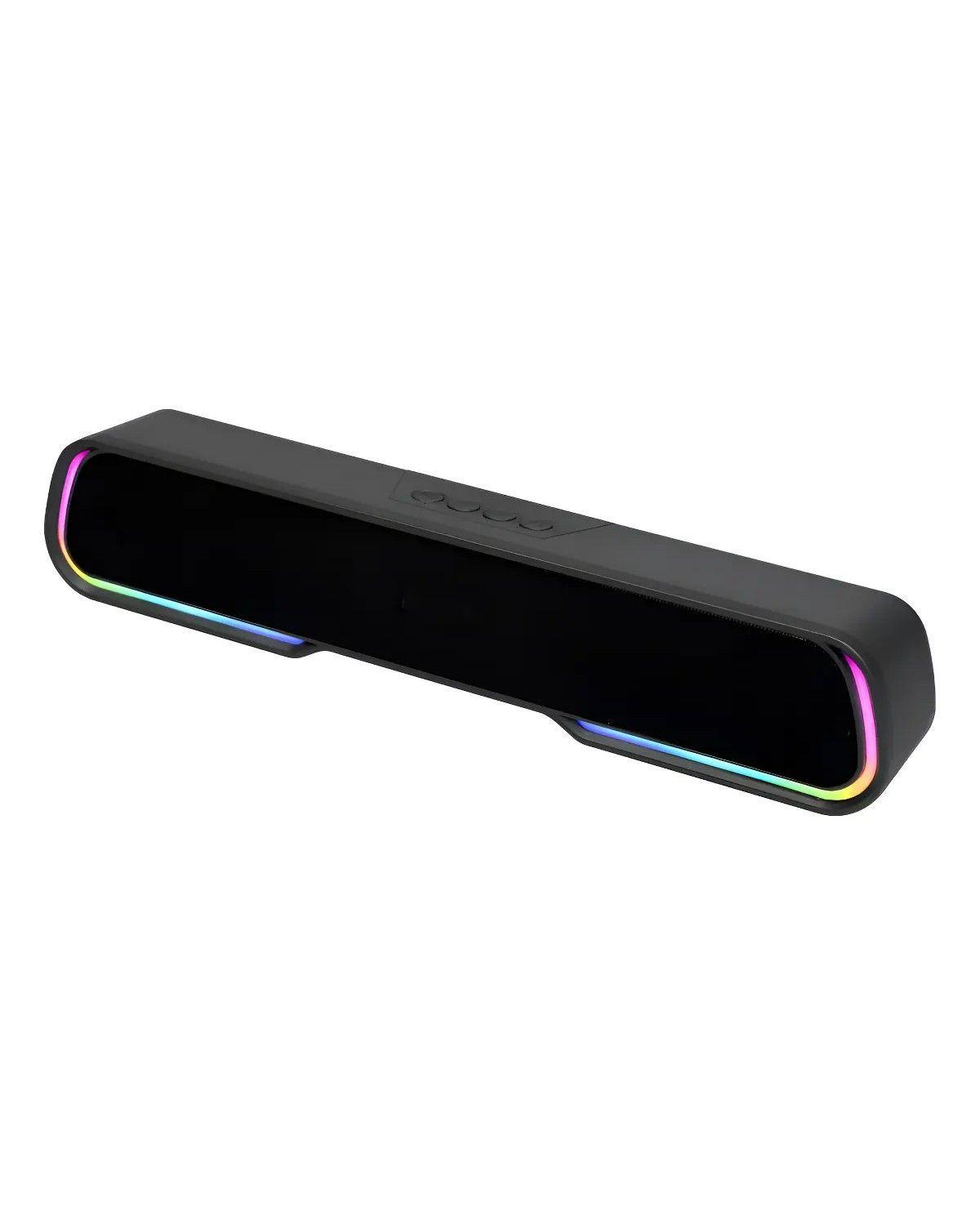 Soundbar Parlante Gamer Bluetooth Luces Rgb 1200mah Negro-0