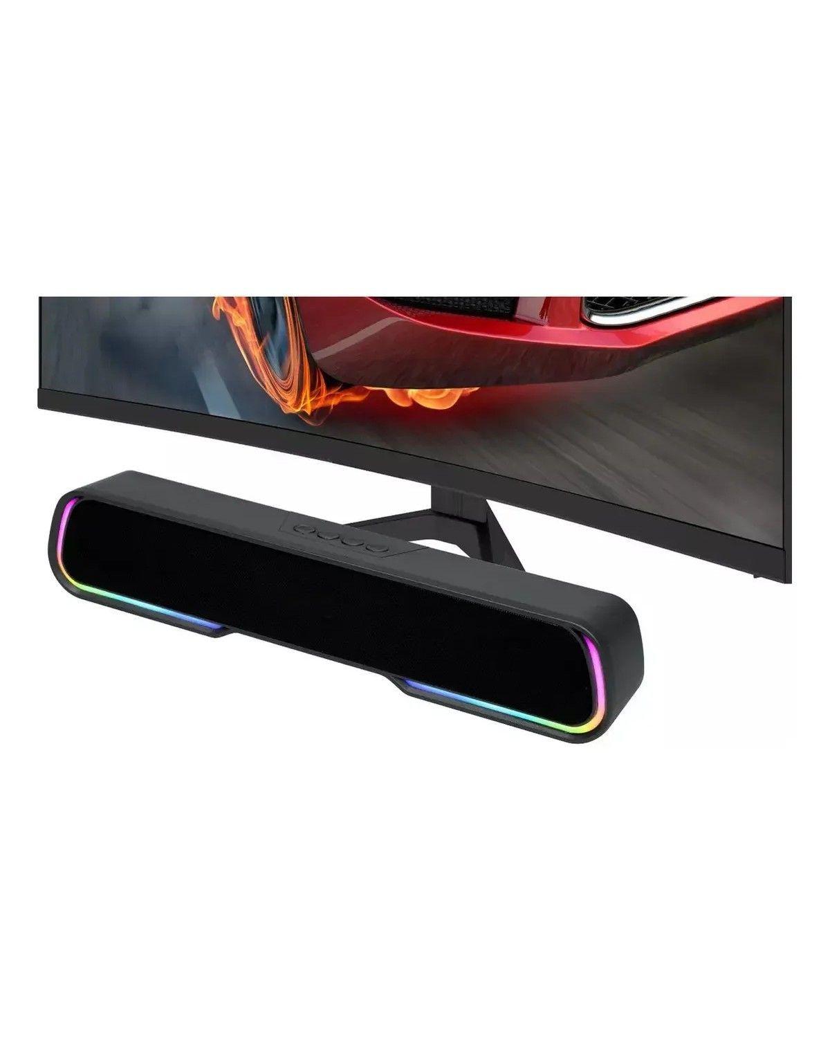 Soundbar Parlante Gamer Bluetooth Luces Rgb 1200mah Negro-1