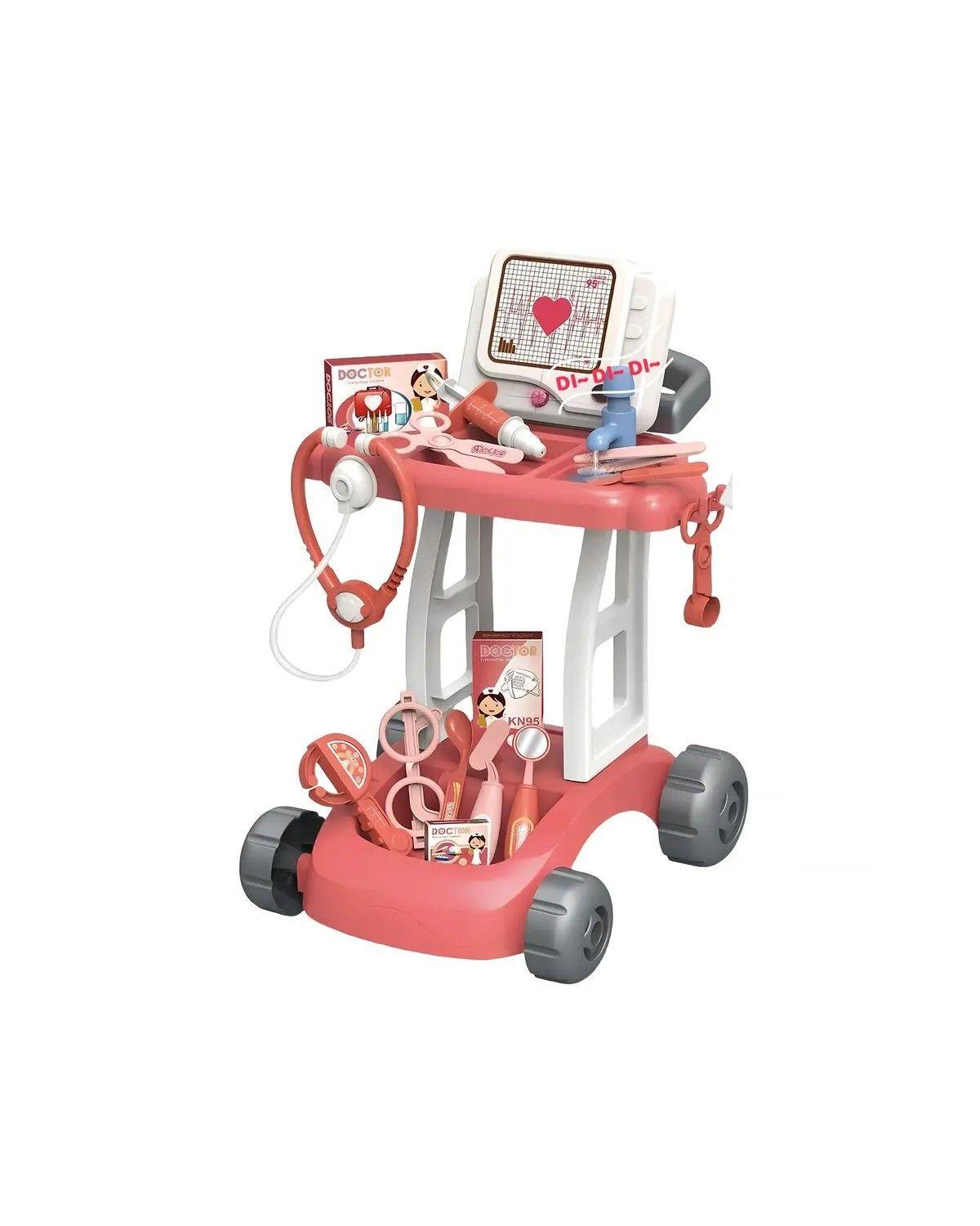 Juguete Carrito Médico Juego Doctor Niños Luz Agua 14 Piezas-0