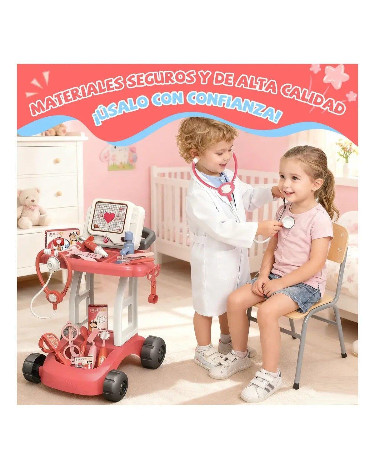 Juguete Carrito Médico Juego Doctor Niños Luz Agua 14 Piezas-1