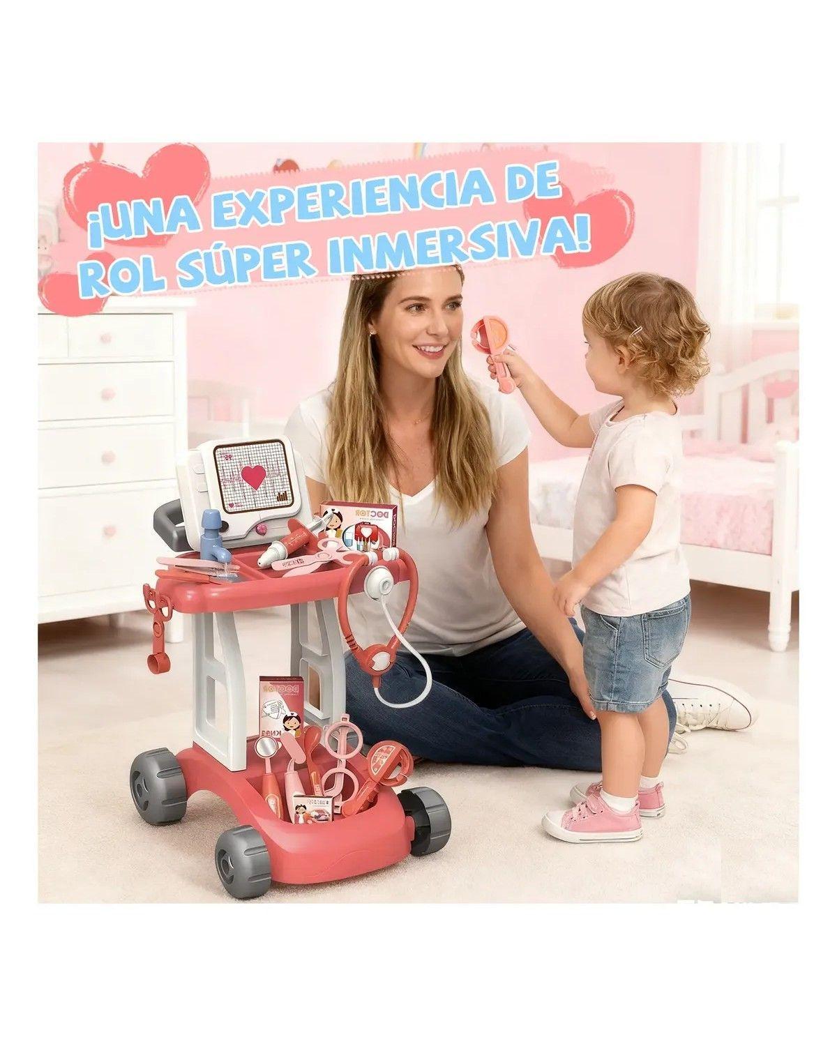 Juguete Carrito Médico Juego Doctor Niños Luz Agua 14 Piezas-2
