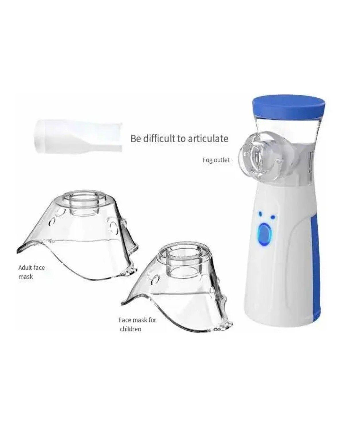 Nebulizador portátil inhalador batería recargable usb color blanco-3