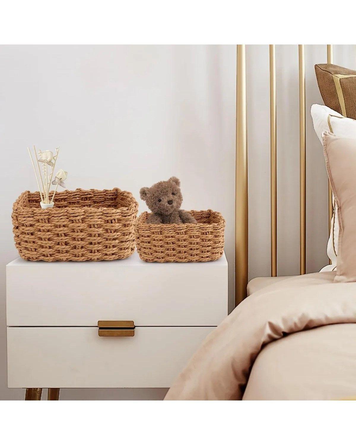 Set 4 Cestas De Almacenamiento Organizadoras Canastas Cestos-3