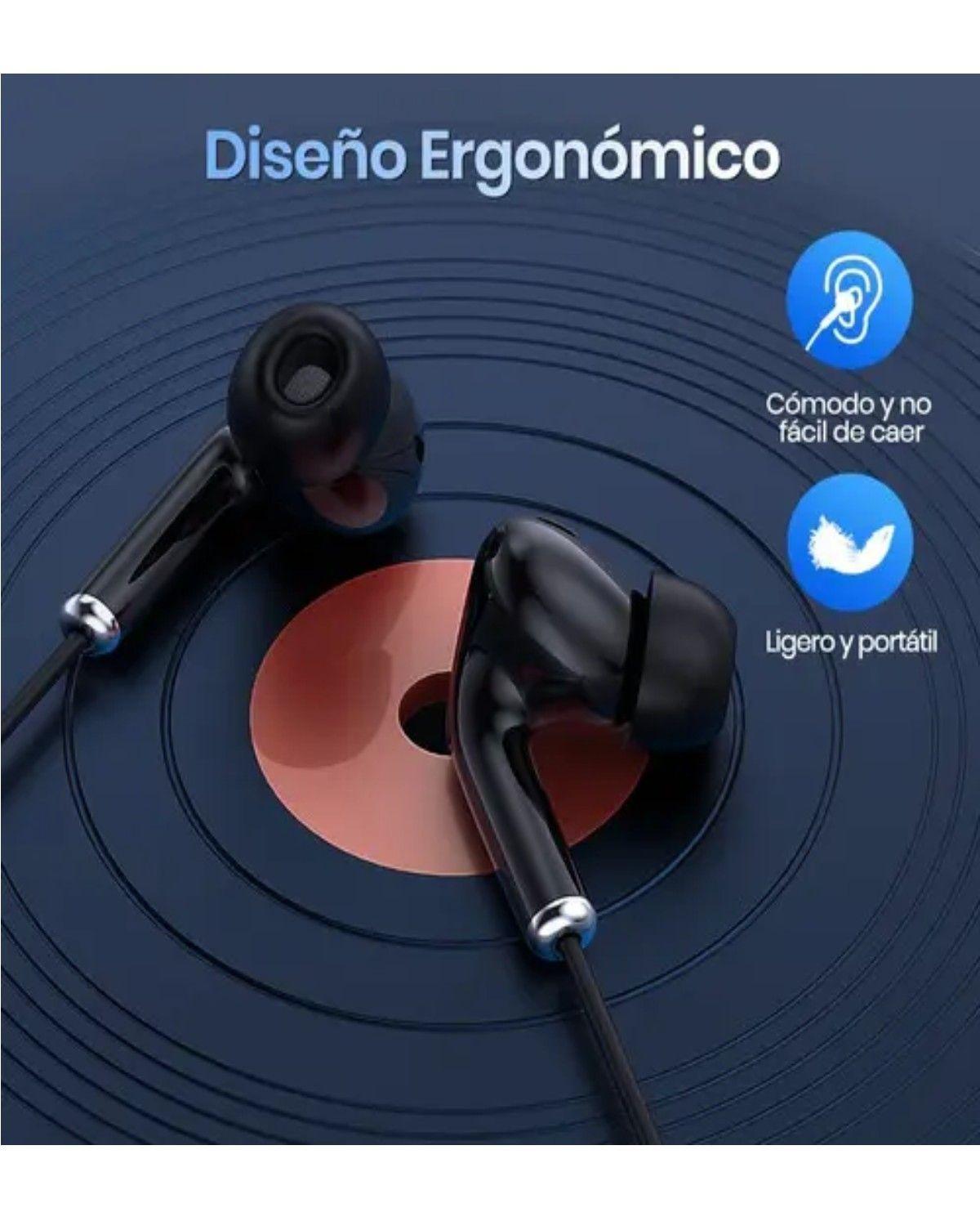 Auriculares Alámbricos Manos Libres 3.5mm Jack In-ear con Control Deslizante de Volumen-2