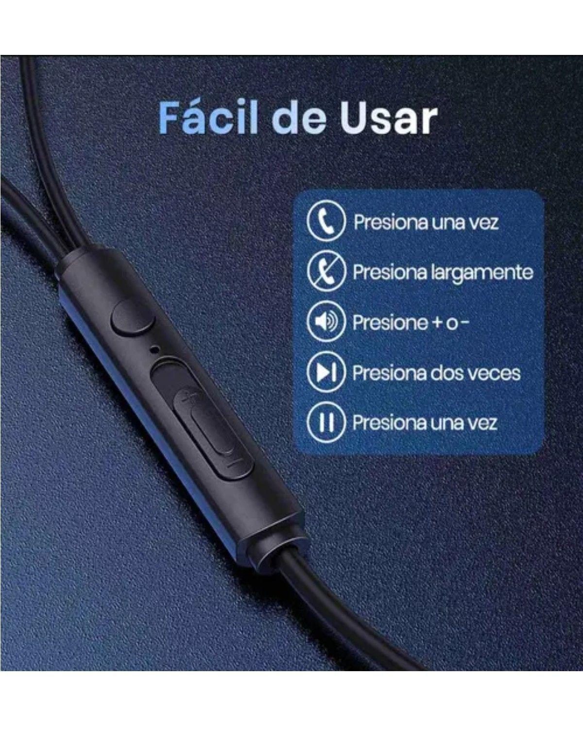 Auriculares Alámbricos Manos Libres 3.5mm Jack In-ear con Control Deslizante de Volumen-3