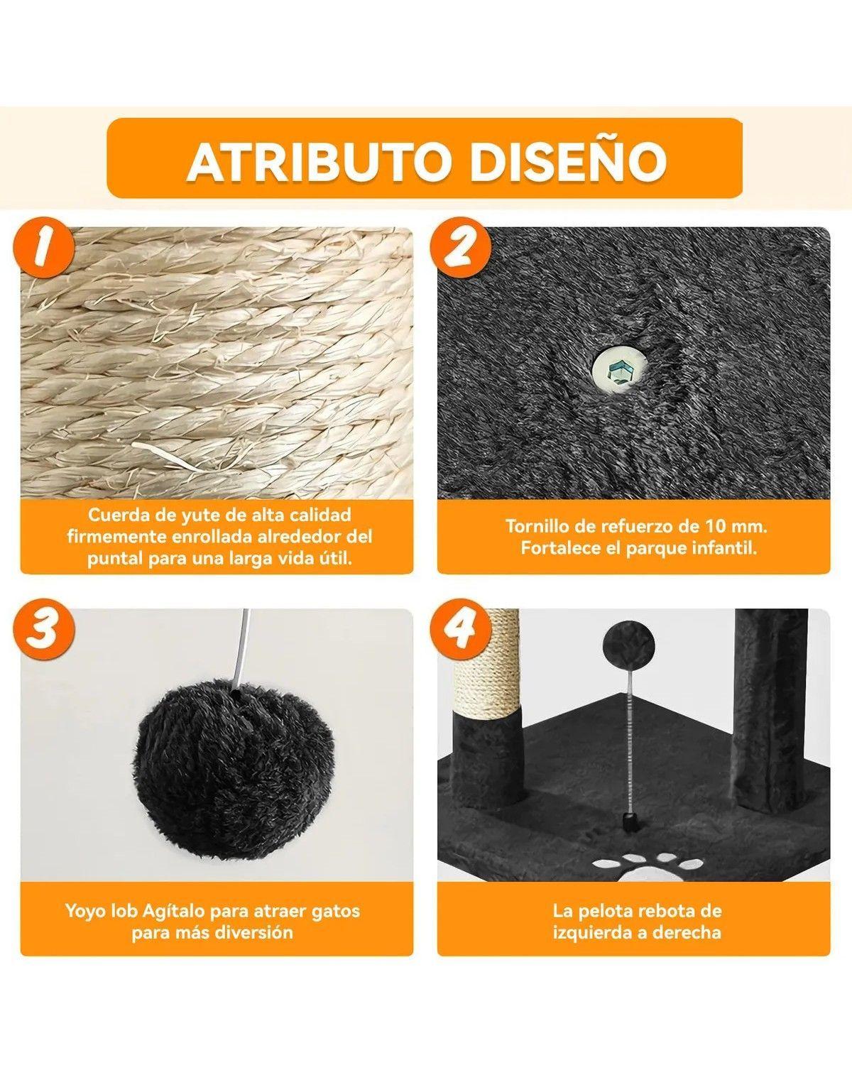 Rascador Arbol Para Gatos Caseros Torre-4