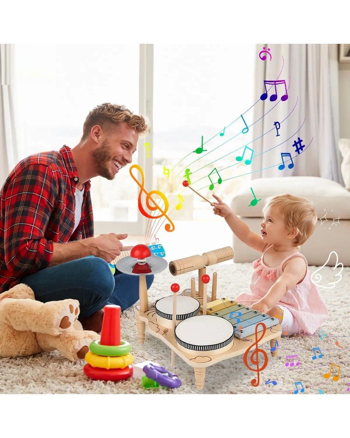 Juguete Didáctico Montessori Musical 7 En 1 Madera Niño Niña-2