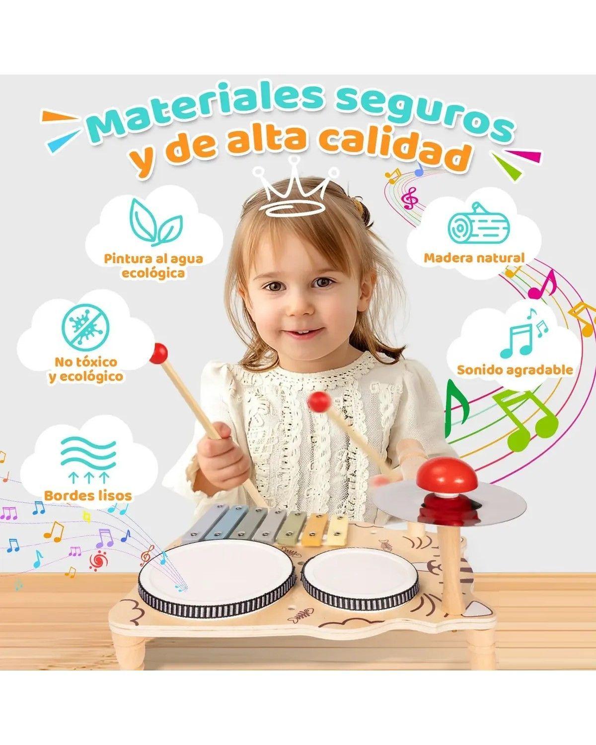 Juguete Didáctico Montessori Musical 7 En 1 Madera Niño Niña-3