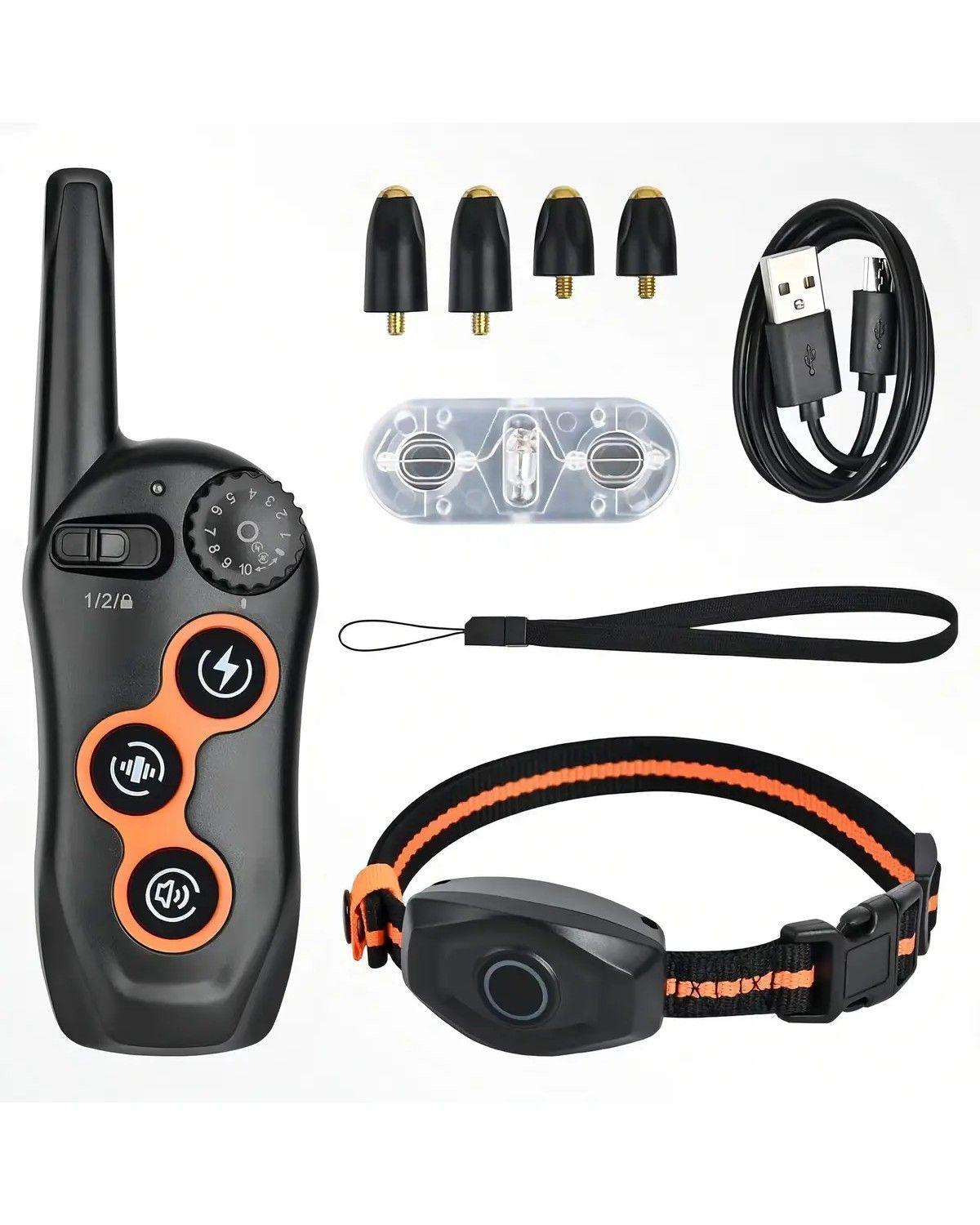 Collar de Entrenamiento para Perros Resistente al Agua Negro Vida Buenas-2