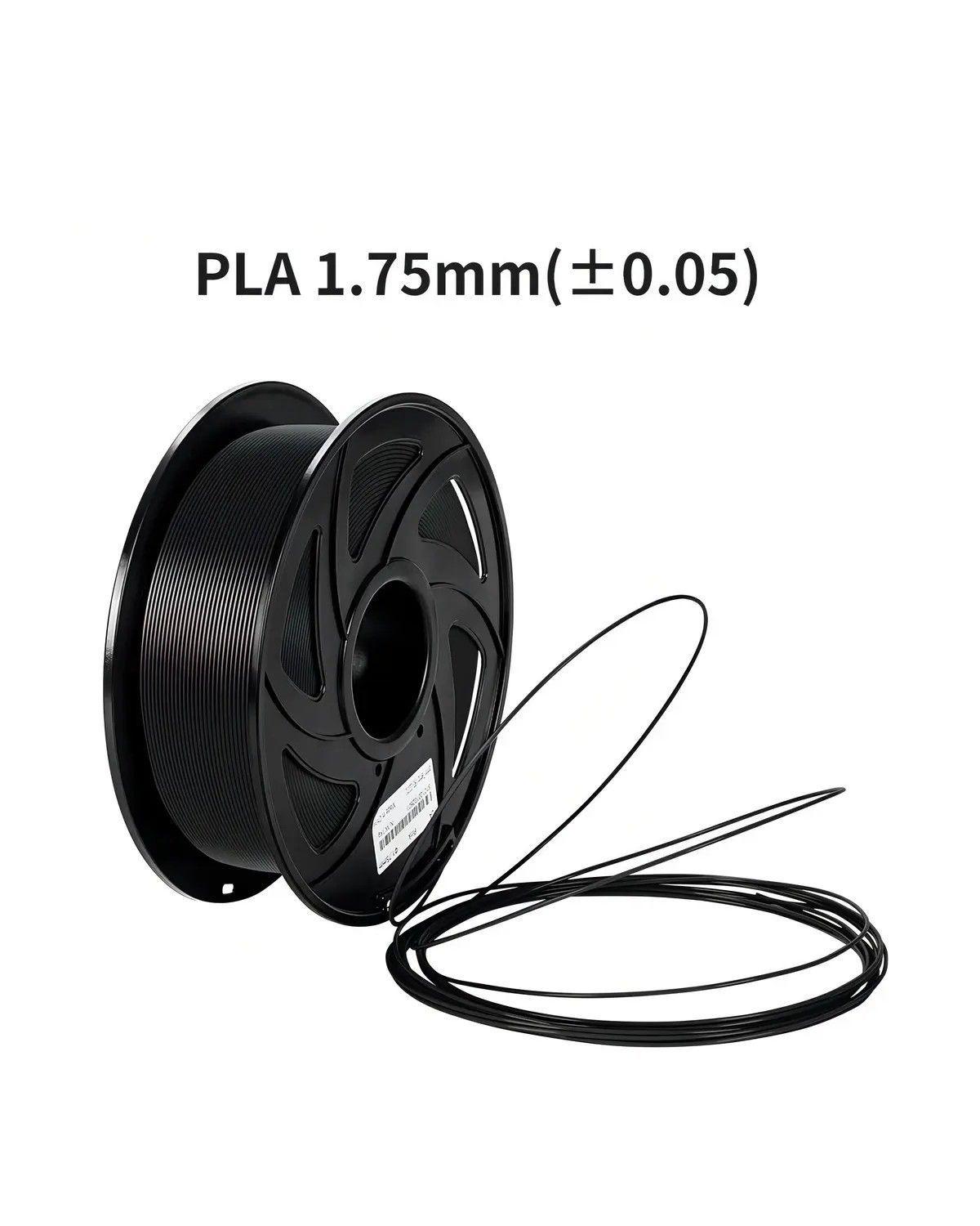 Filamento 3D PLA Negro 1.75mm 1kg para Impresora 3D-2