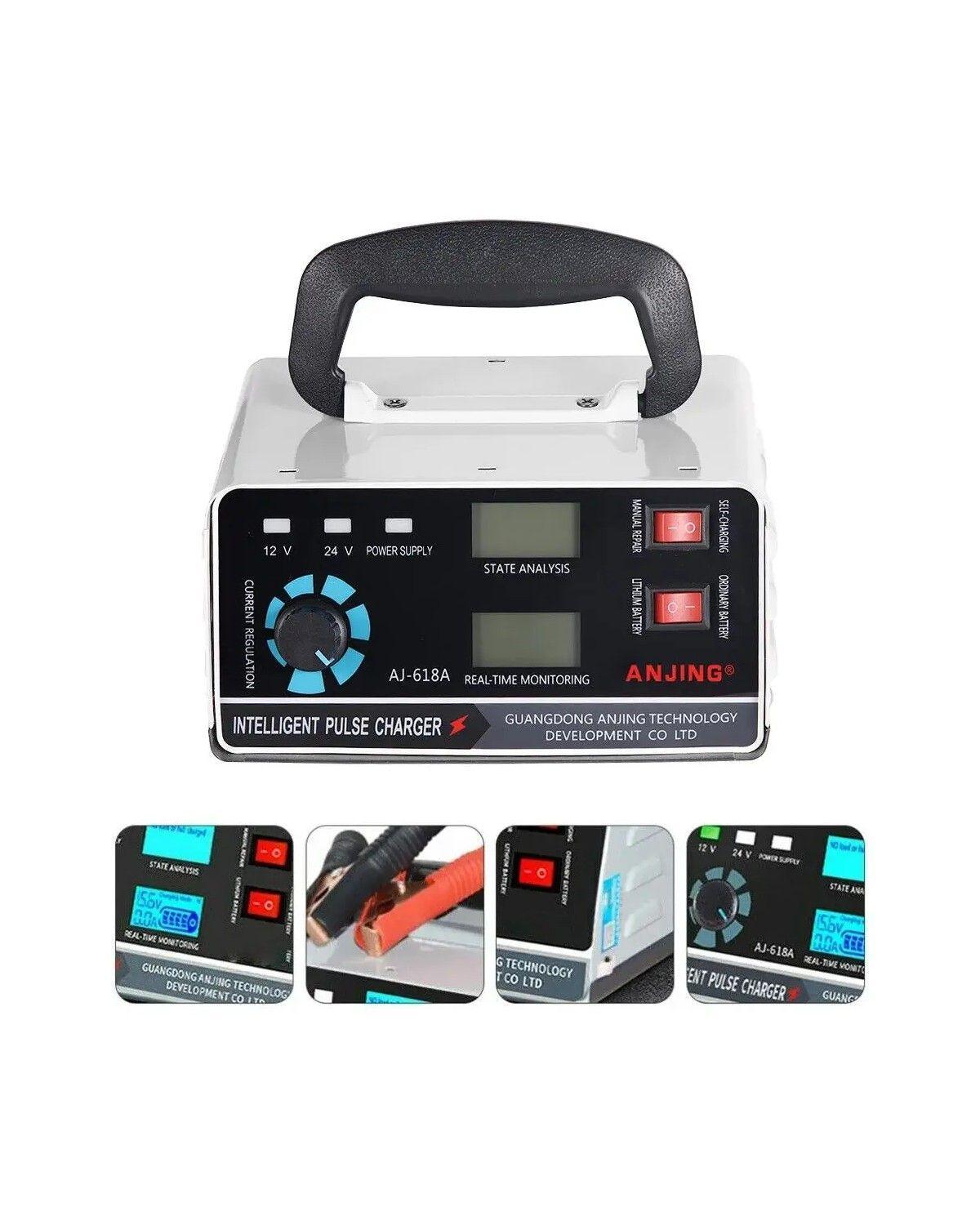 Cargador De Batería Auto Camión Barco Moto Smart 12/24v 400w-2