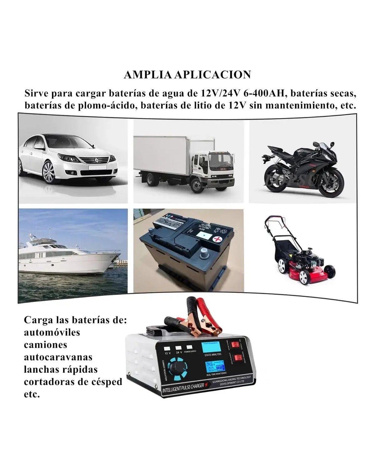 Cargador De Batería Auto Camión Barco Moto Smart 12/24v 400w-4
