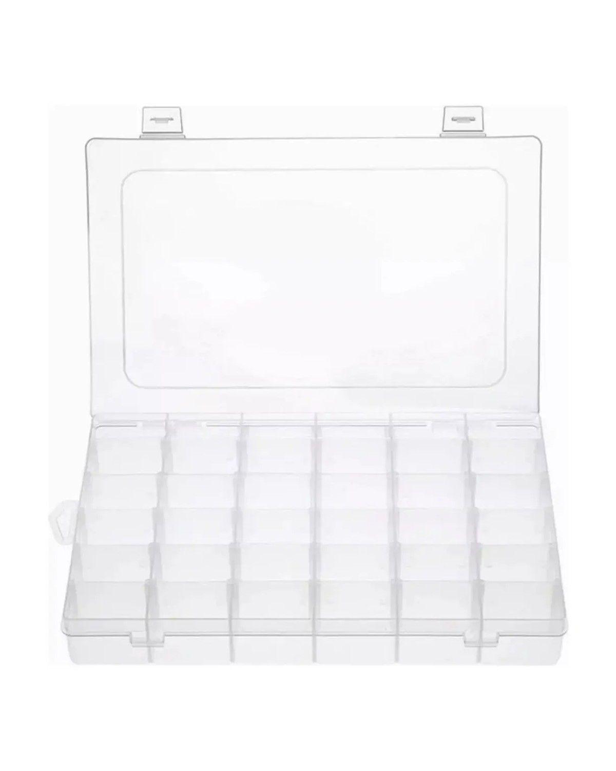 Caja Organizadora Plástico 36 Divisiones Extraíble 27x17x4,1 Color Transparente-1