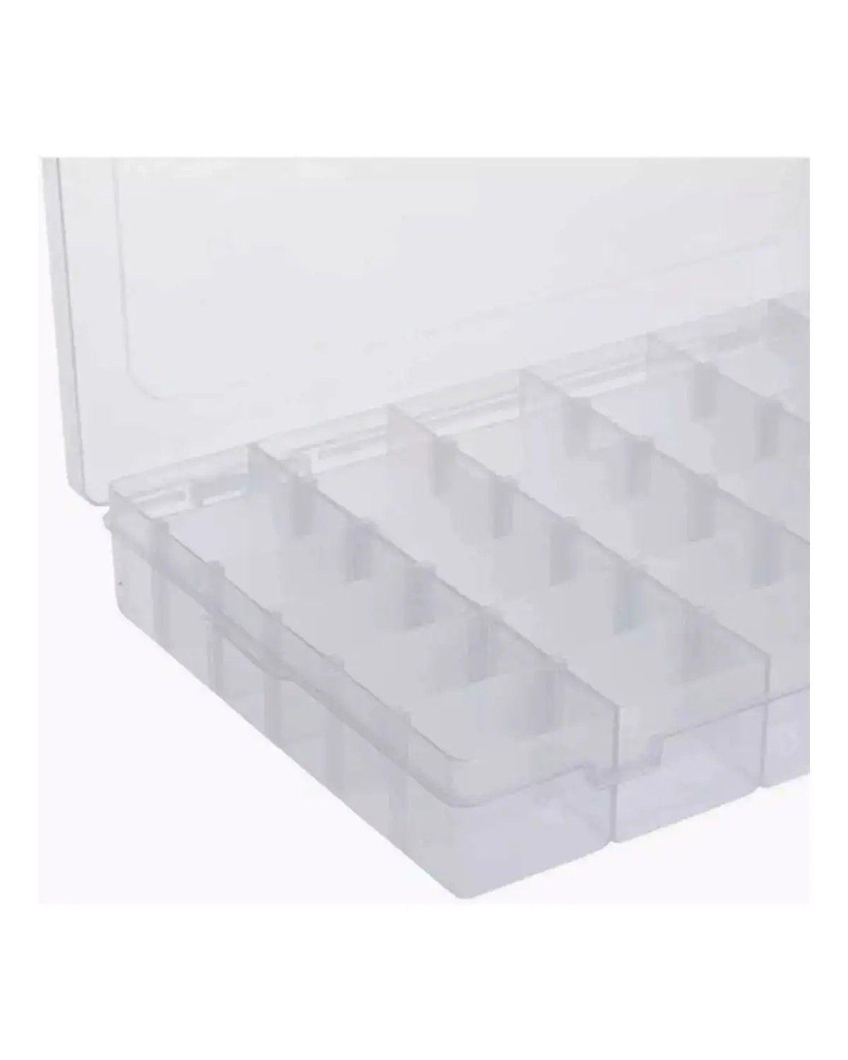 Caja Organizadora Plástico 36 Divisiones Extraíble 27x17x4,1 Color Transparente-2