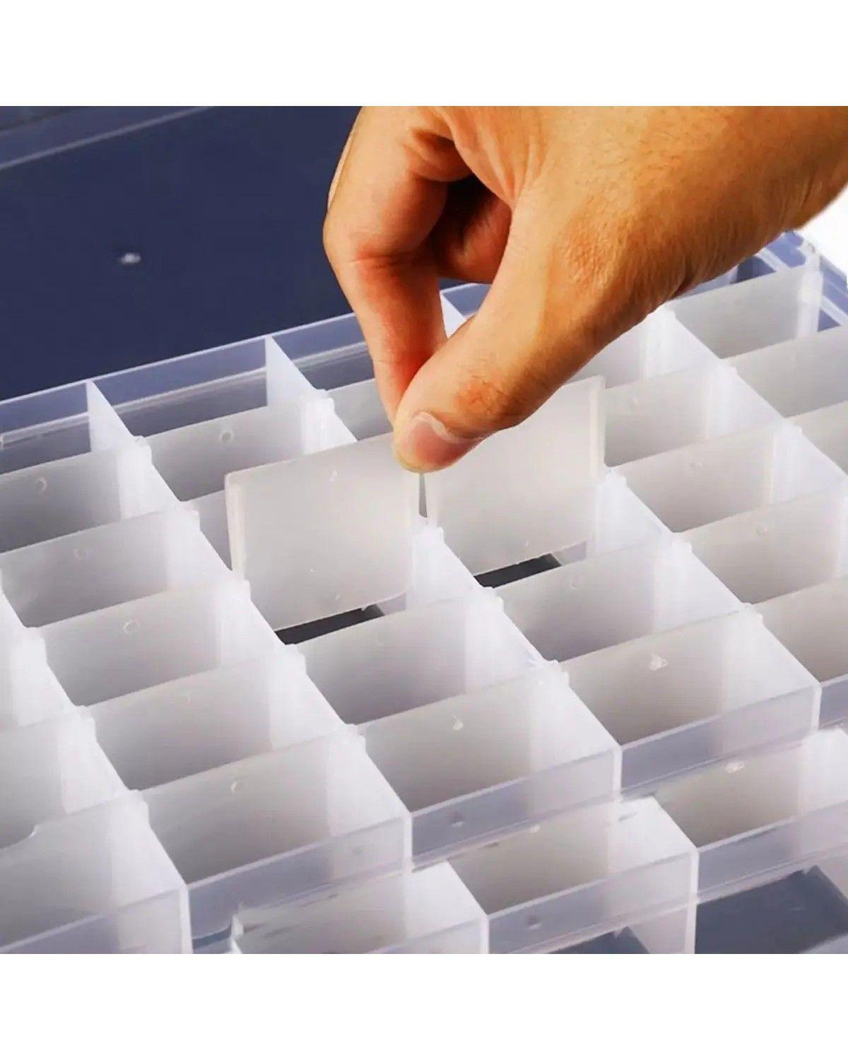 Caja Organizadora Plástico 36 Divisiones Extraíble 27x17x4,1 Color Transparente-3