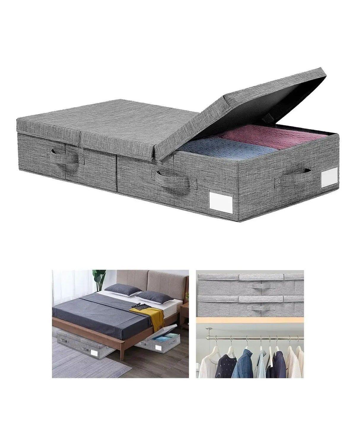 Cajas Organizadoras Plegables Bajo Cama Closet Ropa 80*40 Cm-0