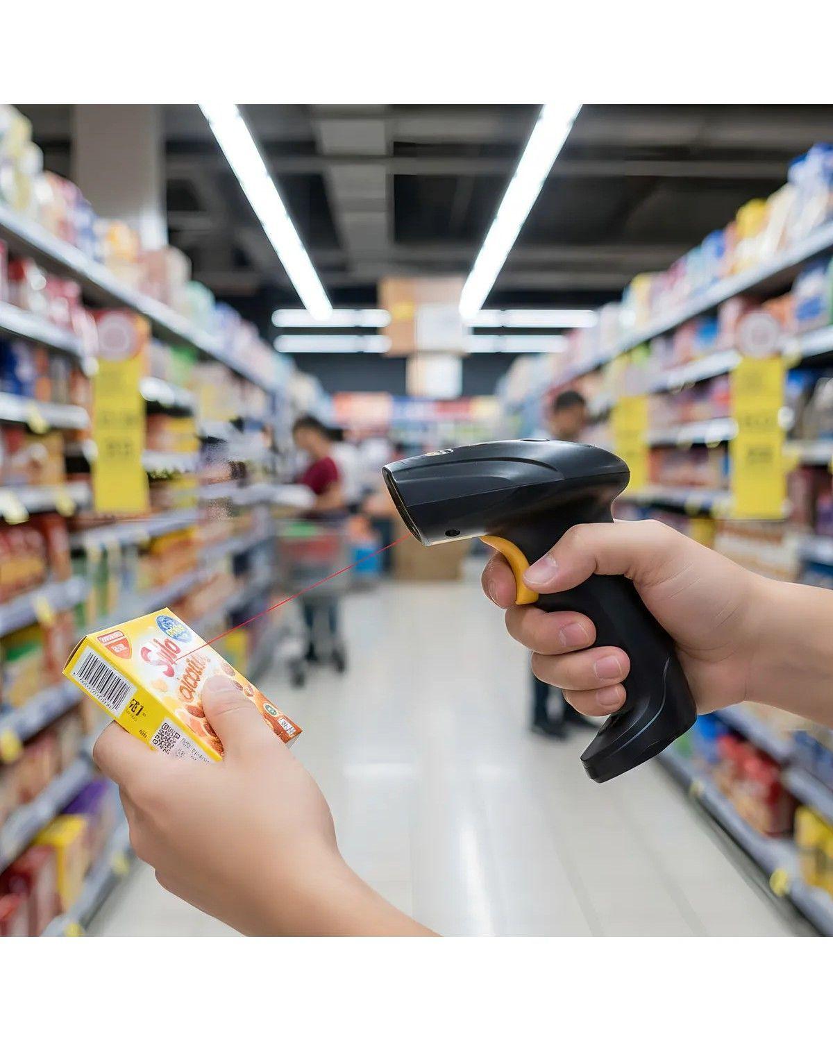 Escáner De Código De Barras Inalámbrico QR 2D Bluetooth USB-3