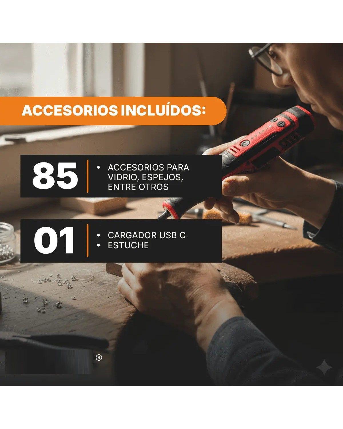 Kit Multiproposito Minitorno Inalámbrico Con 85 Accesorios Frecuencia 60 hz-2