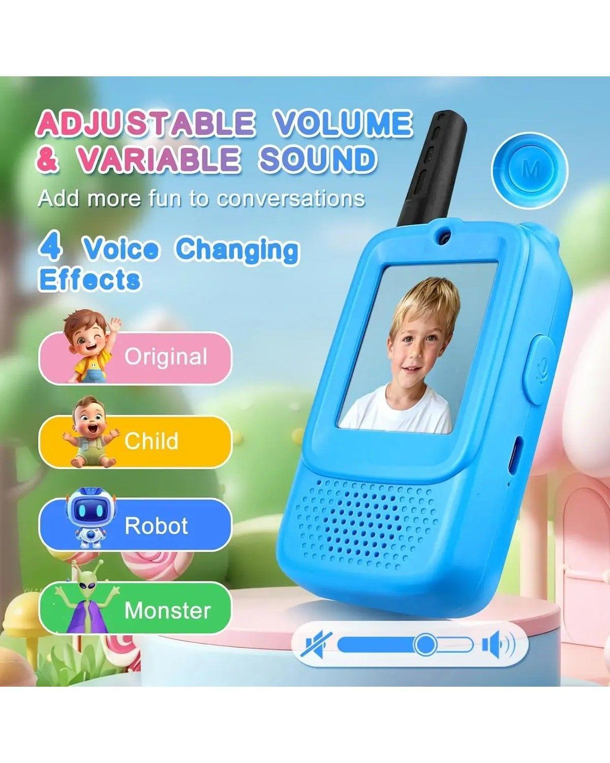 Pack 2 Walkie Talkies Para Niños Con Vídeo Recargable, Usb-4