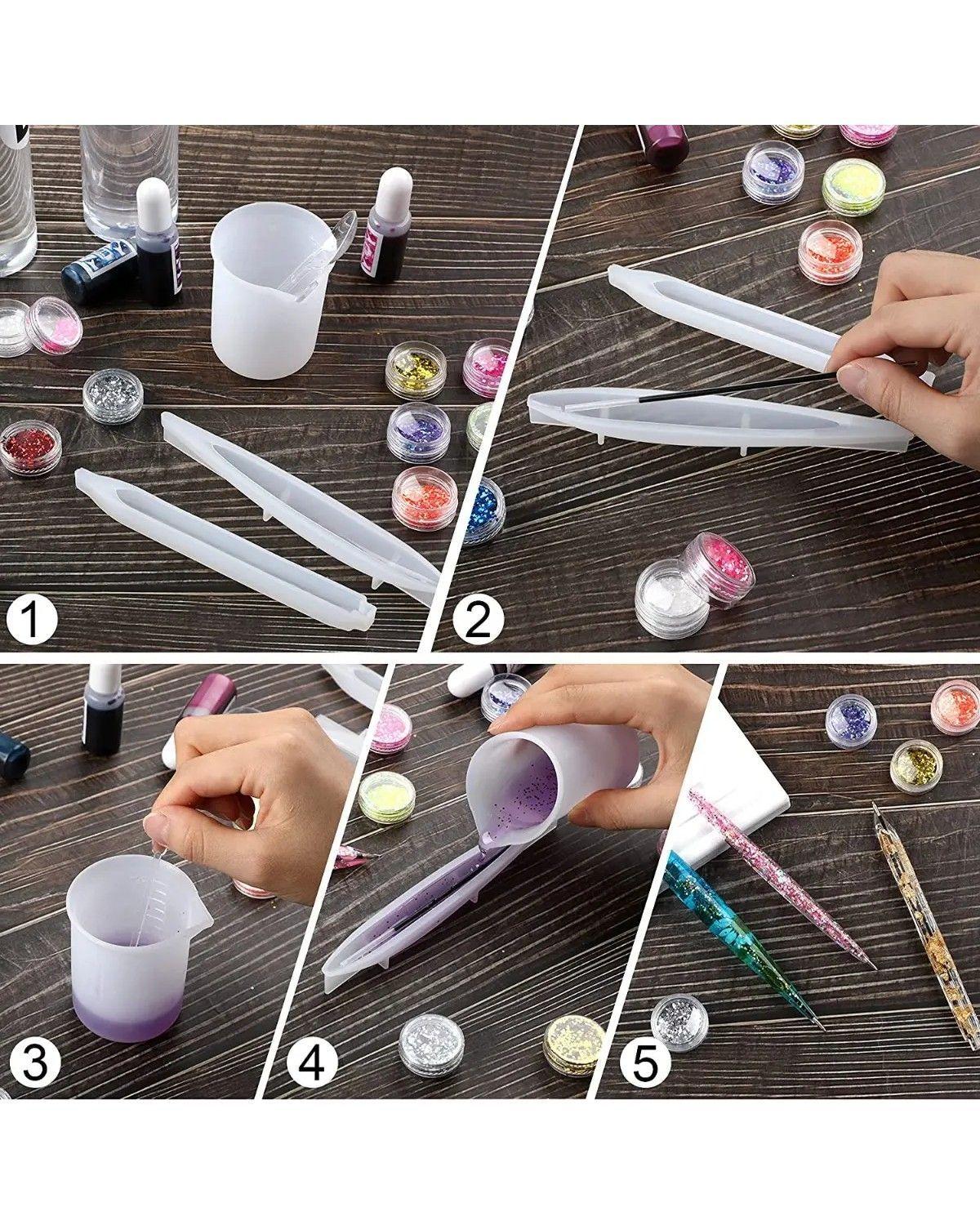 Set 9 Moldes Silicona Lapiz Lapicero Boligrafo Para Resina-3