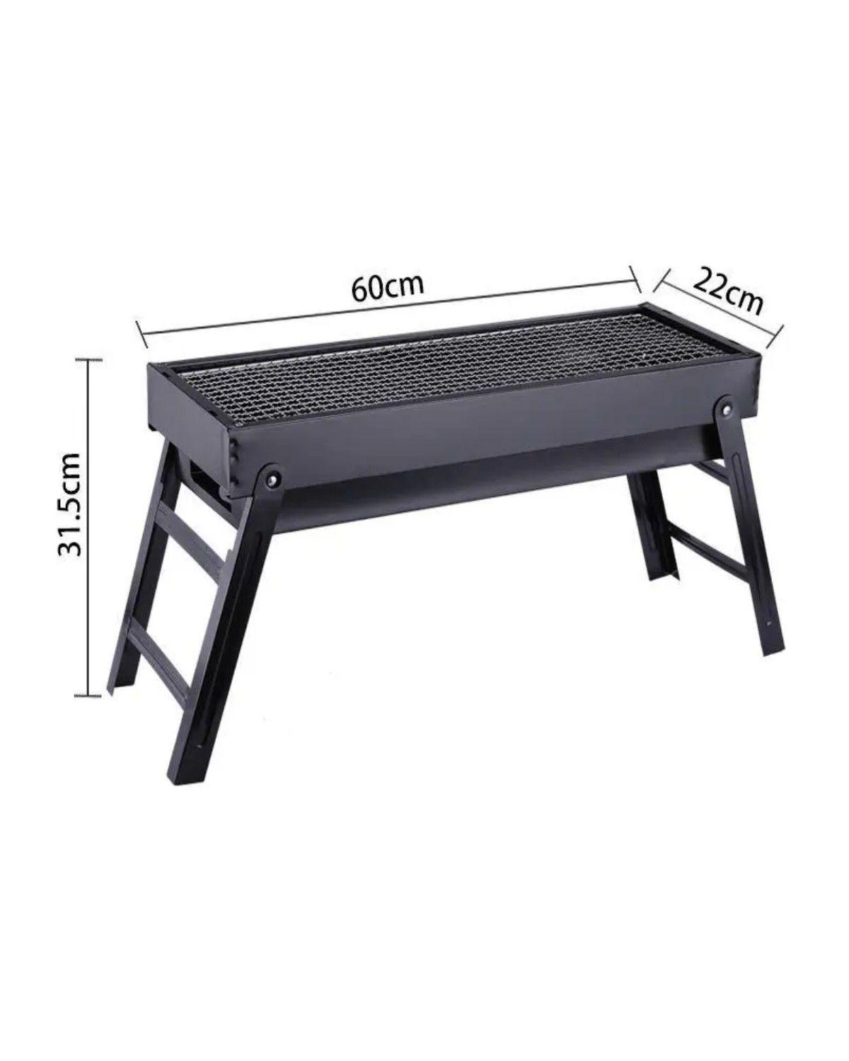 Parrilla Parrillera Para Asado Plegable Portatil Xl 60x22x33-3