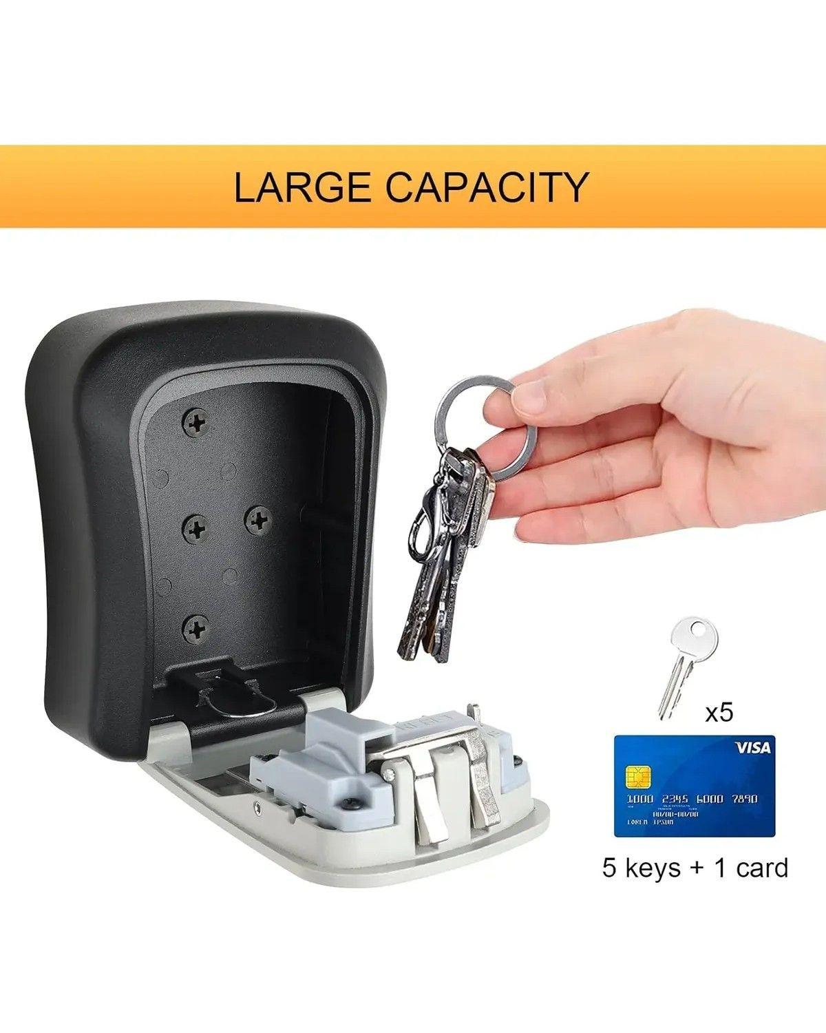 Caja De Seguridad De Metal Con Clave Para Llaves-1