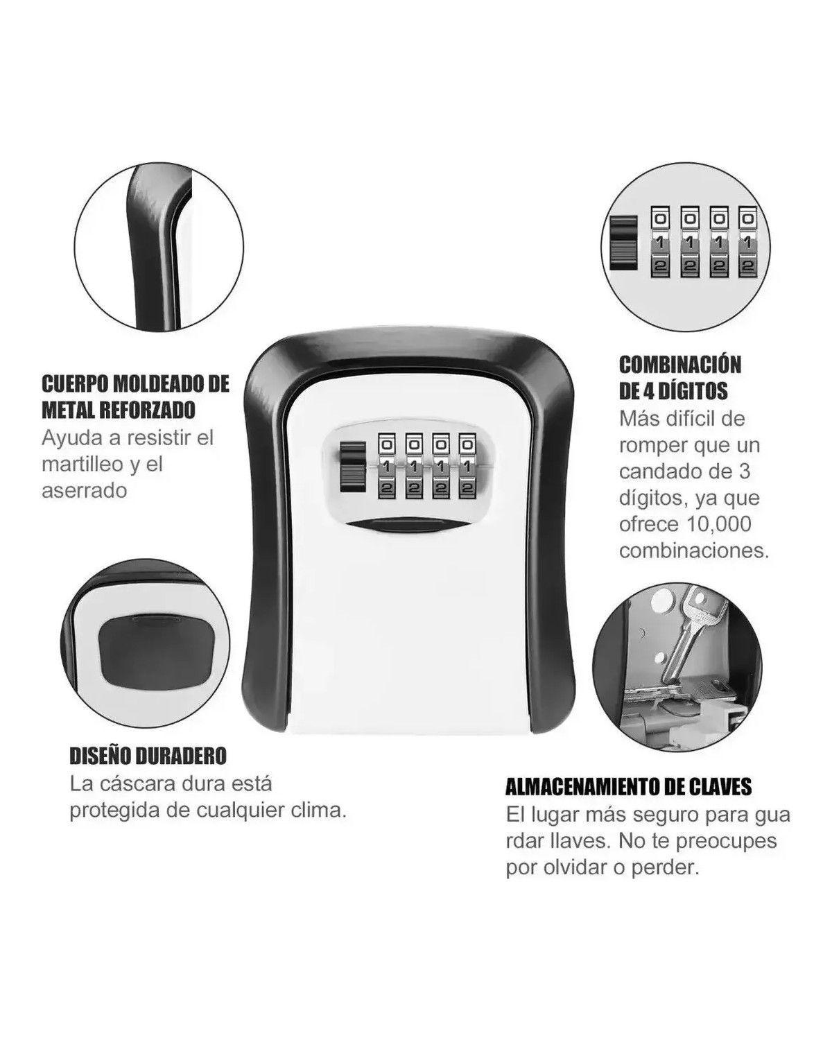 Caja De Seguridad De Metal Con Clave Para Llaves-2
