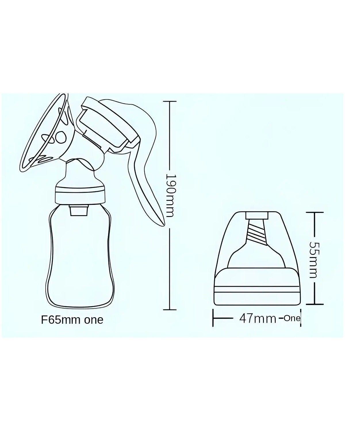 Extractor de Leche Manual y Recipiente 150mL Silicona Libre BPA -2