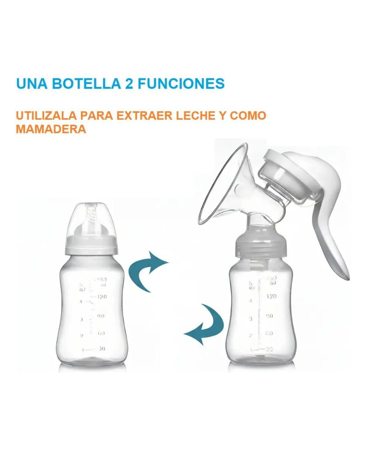 Extractor de Leche Manual y Recipiente 150mL Silicona Libre BPA -3